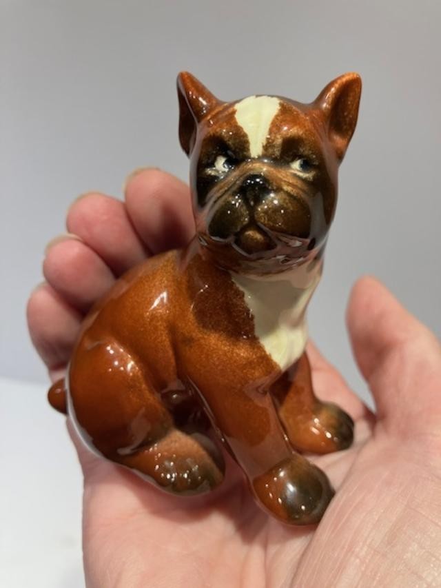 Vintage Goebel W Germany Puppy Dog Figurine Brown White Porcelain CH 5697/A