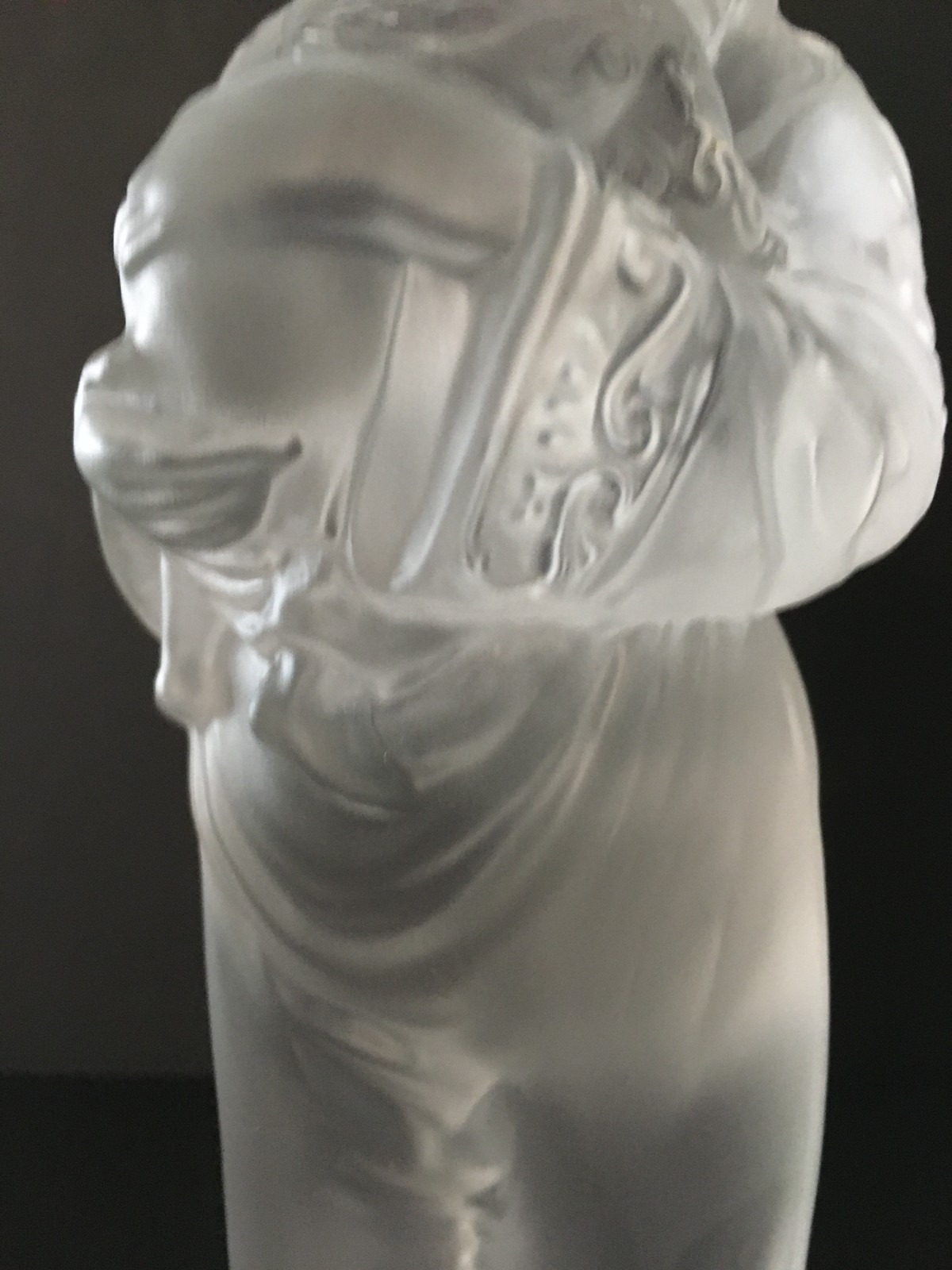 Vintage Cristal de Sevres Hibel Statue Mother and Child Signed Artist Proof