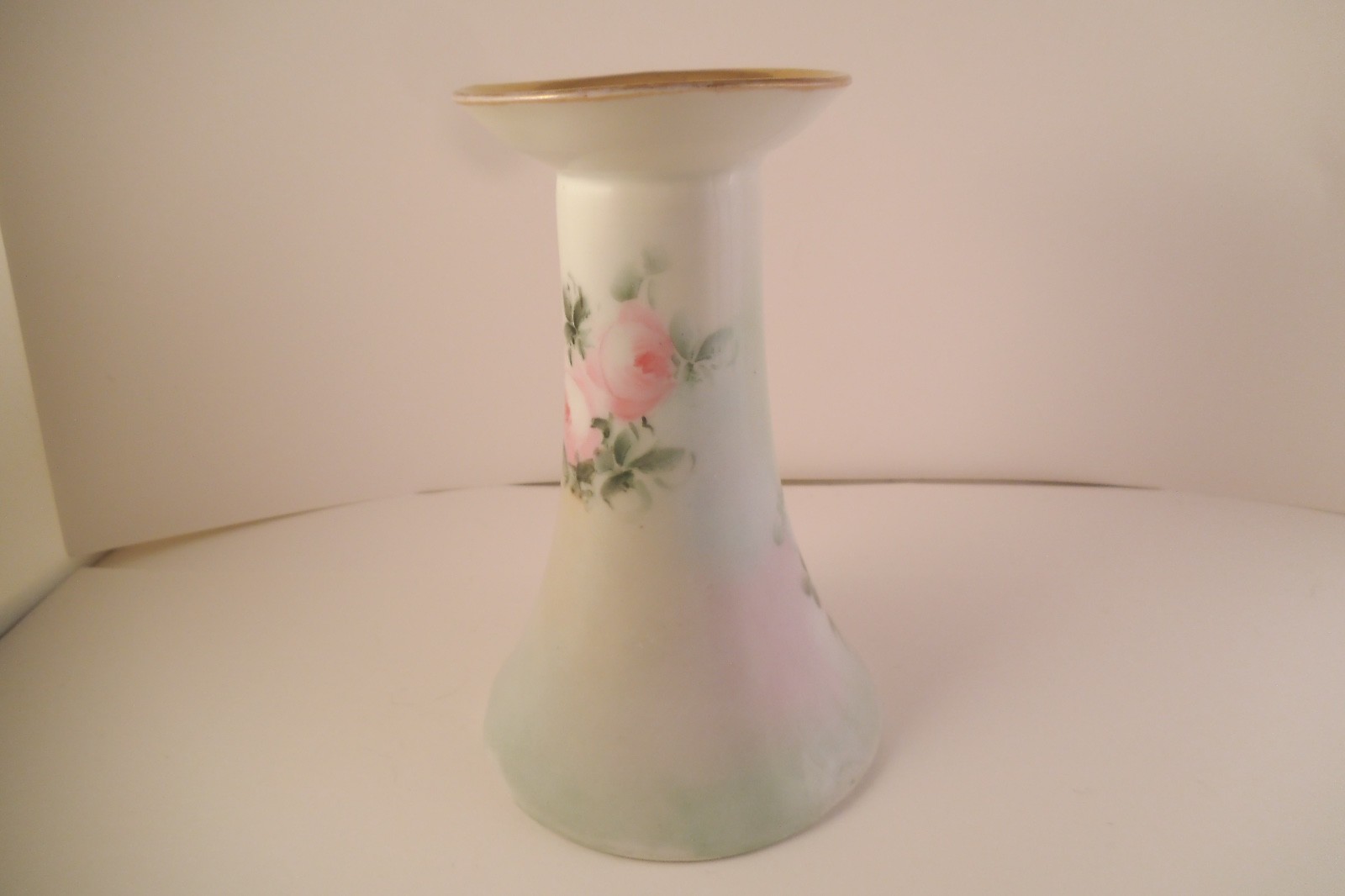 Vintage RS Germany Candle Holder Pink Roses