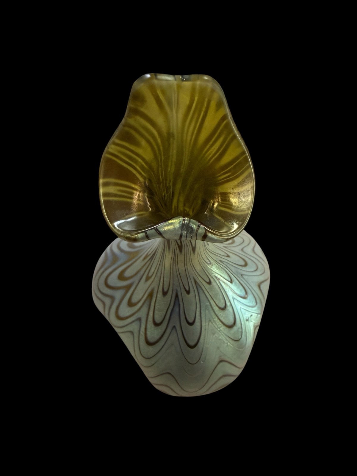 LOETZ PG 6893 IRIDESCENT BRONZE ART GLASS ROSEWATER SPRINKLER SIGNED