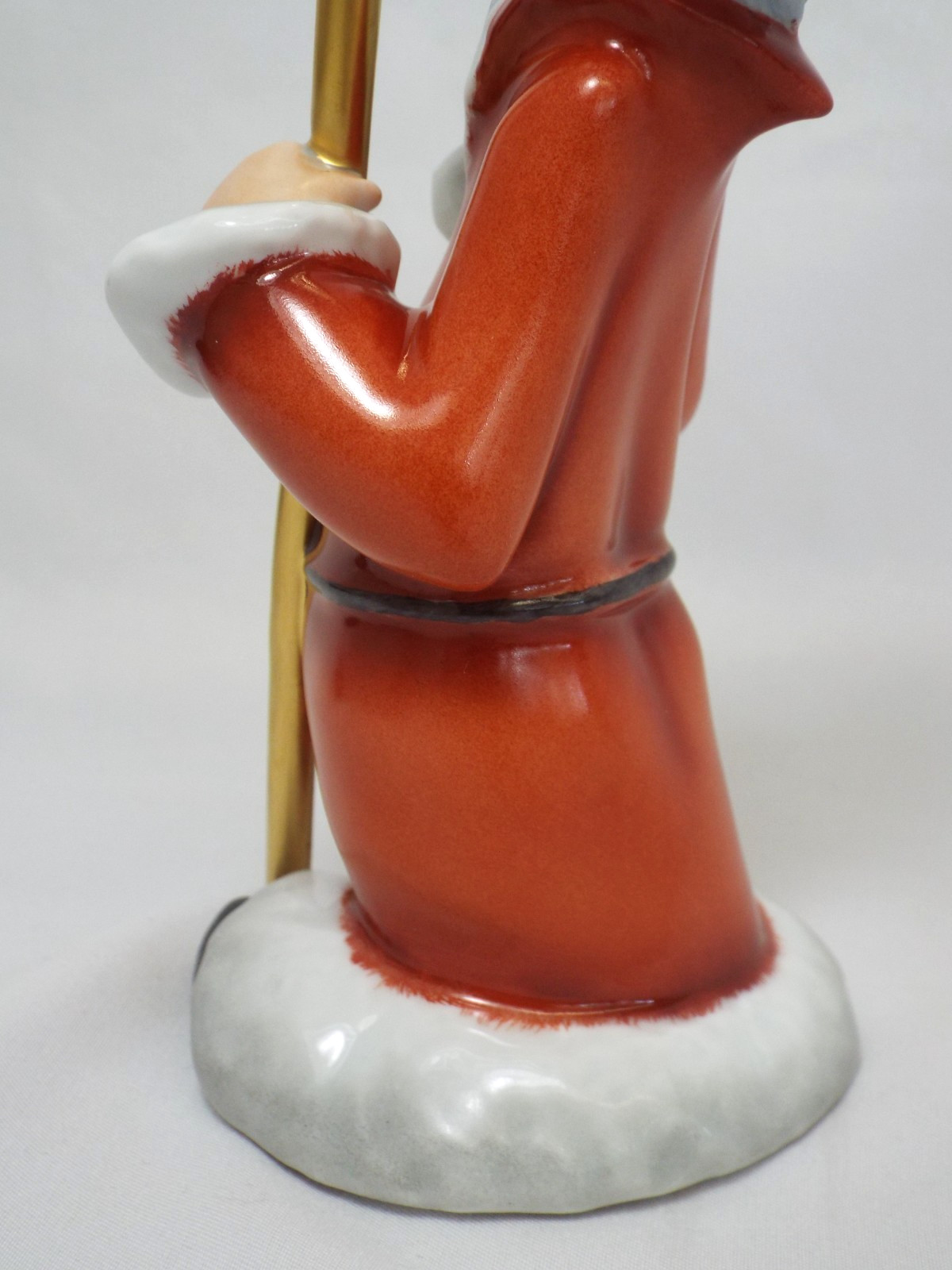 Herend FIGURINE 6″ Father Christmas Santa Claus 15805 Hungary 24K Gold Red White