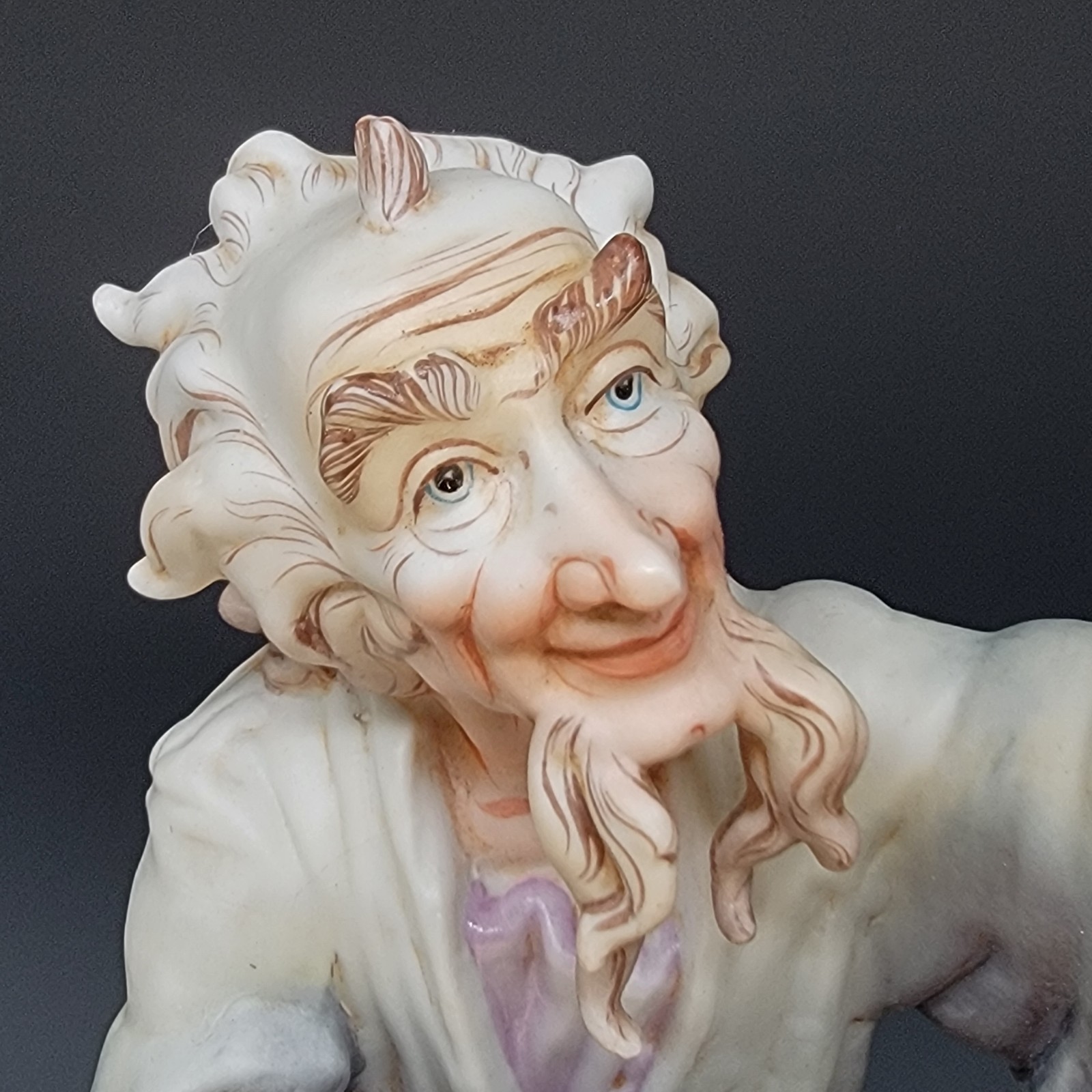 Vtg “The Alchemist Of Capodimonte” Porcelain Figurine Italy Large 17″ READ