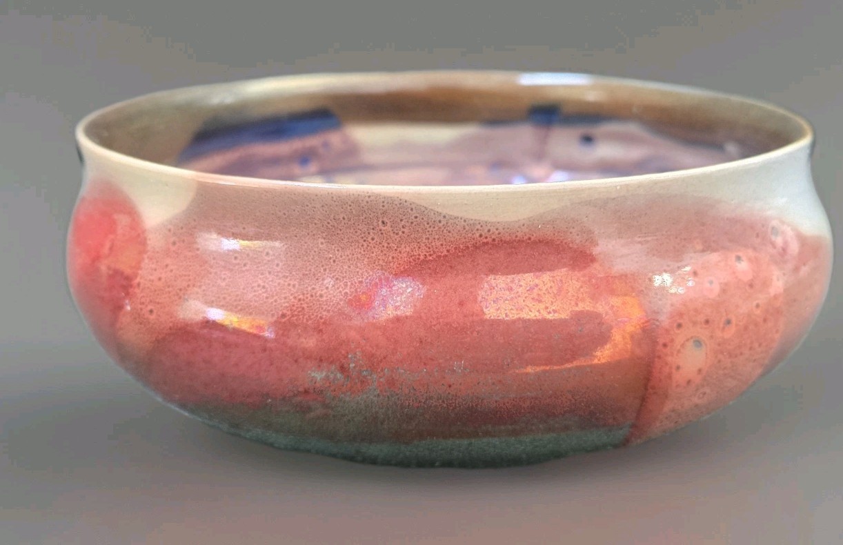 Vintage Latvia USSR Art Pottery Ceramic Bowl Vase Signed Skaidrīte Cihovska