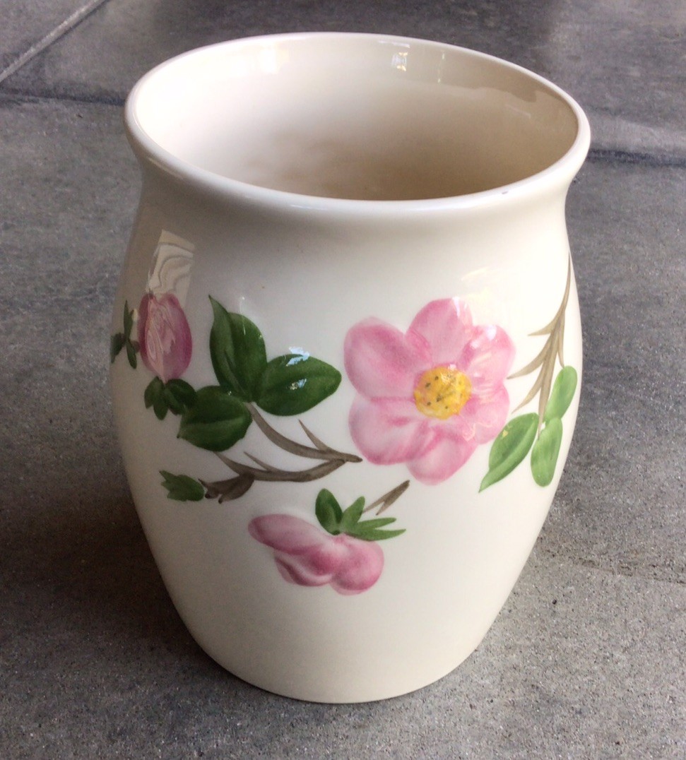 Franciscan Desert Rose Utensil Crock, Vase Made In England
