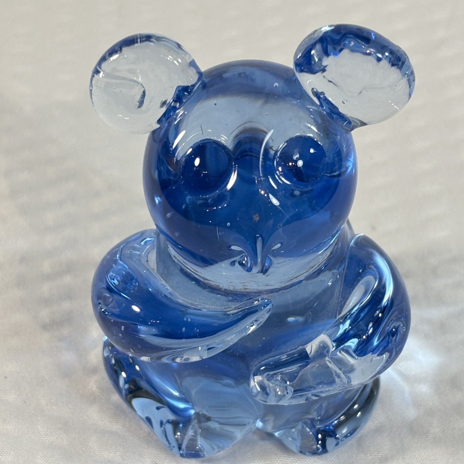 US Commemorative Fine Art Gallery Glass Bear Figurine, 3″ Tall B22