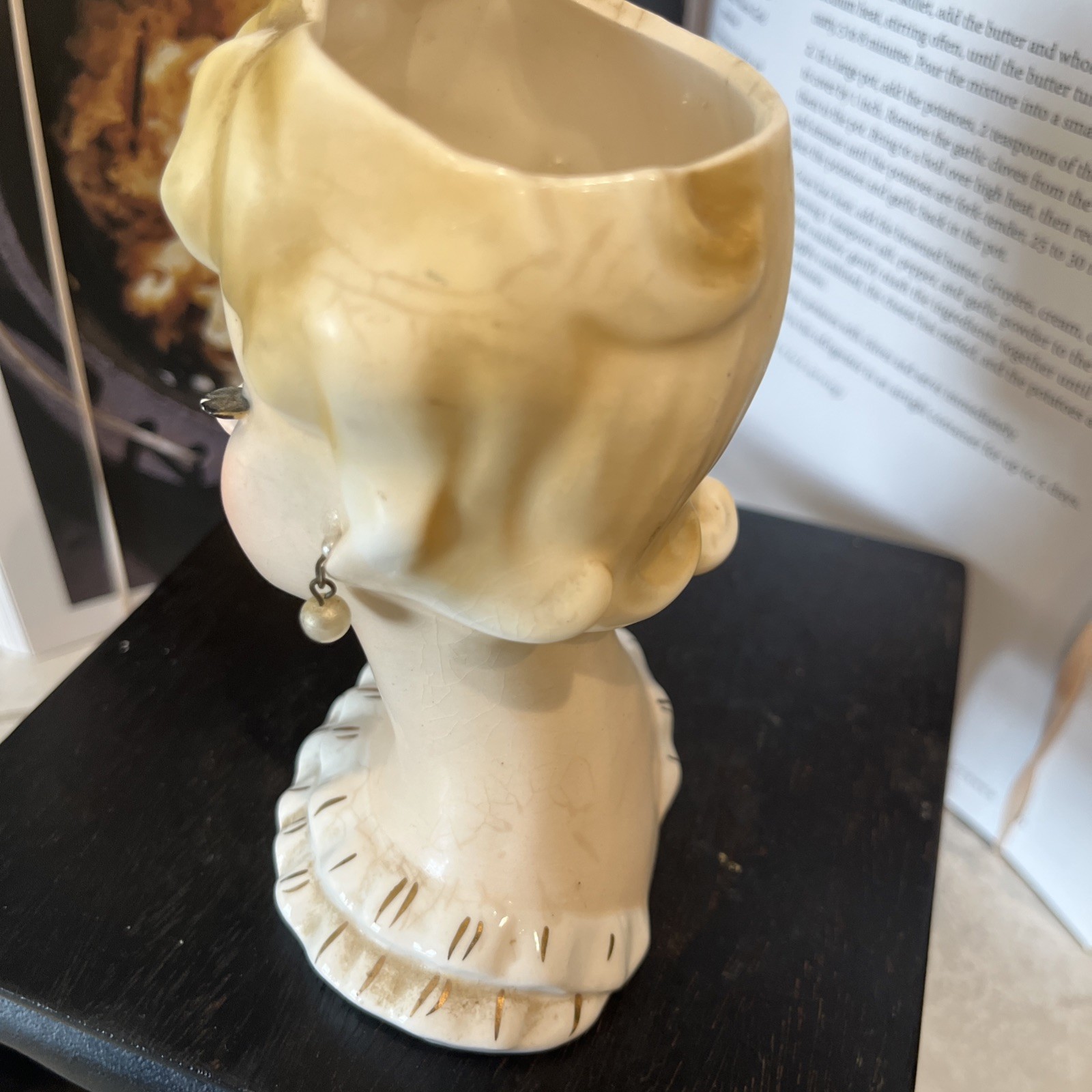 National Potteries C5938 Bedford Ohio Head Vase 5” Japan Tag Read