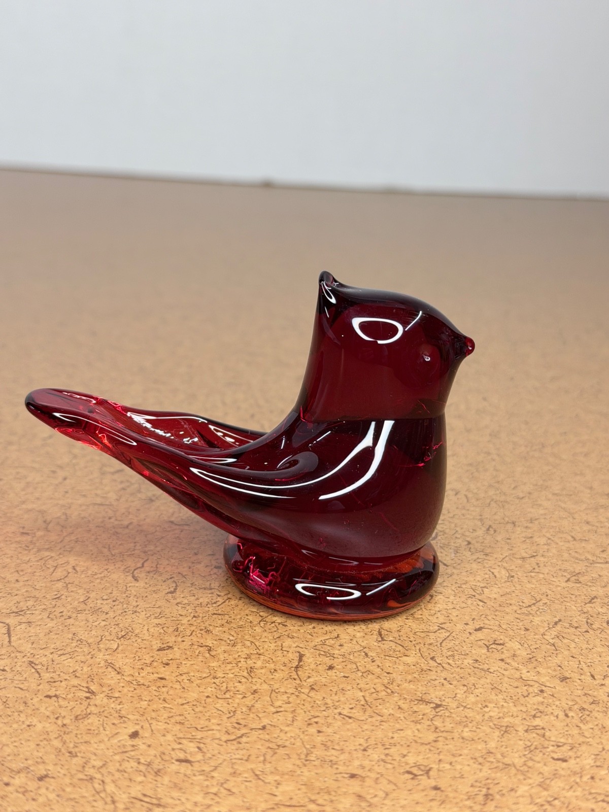Vintage Titan Art Glass “Cardinal of Love” Signed W. Ward 1992