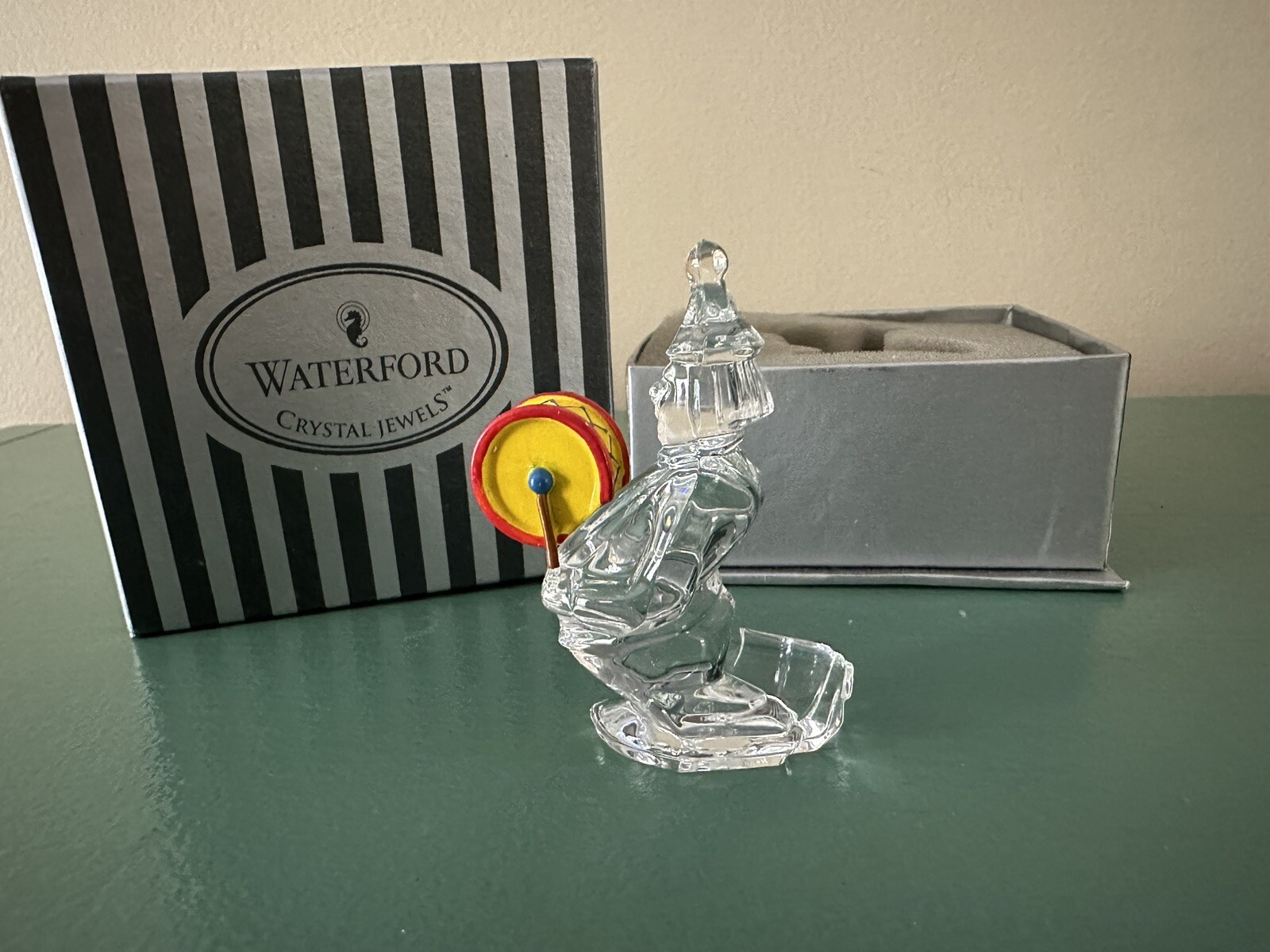 Waterford Crystal Clown with Drum Figurine Merry Music Collection Boxed & COA