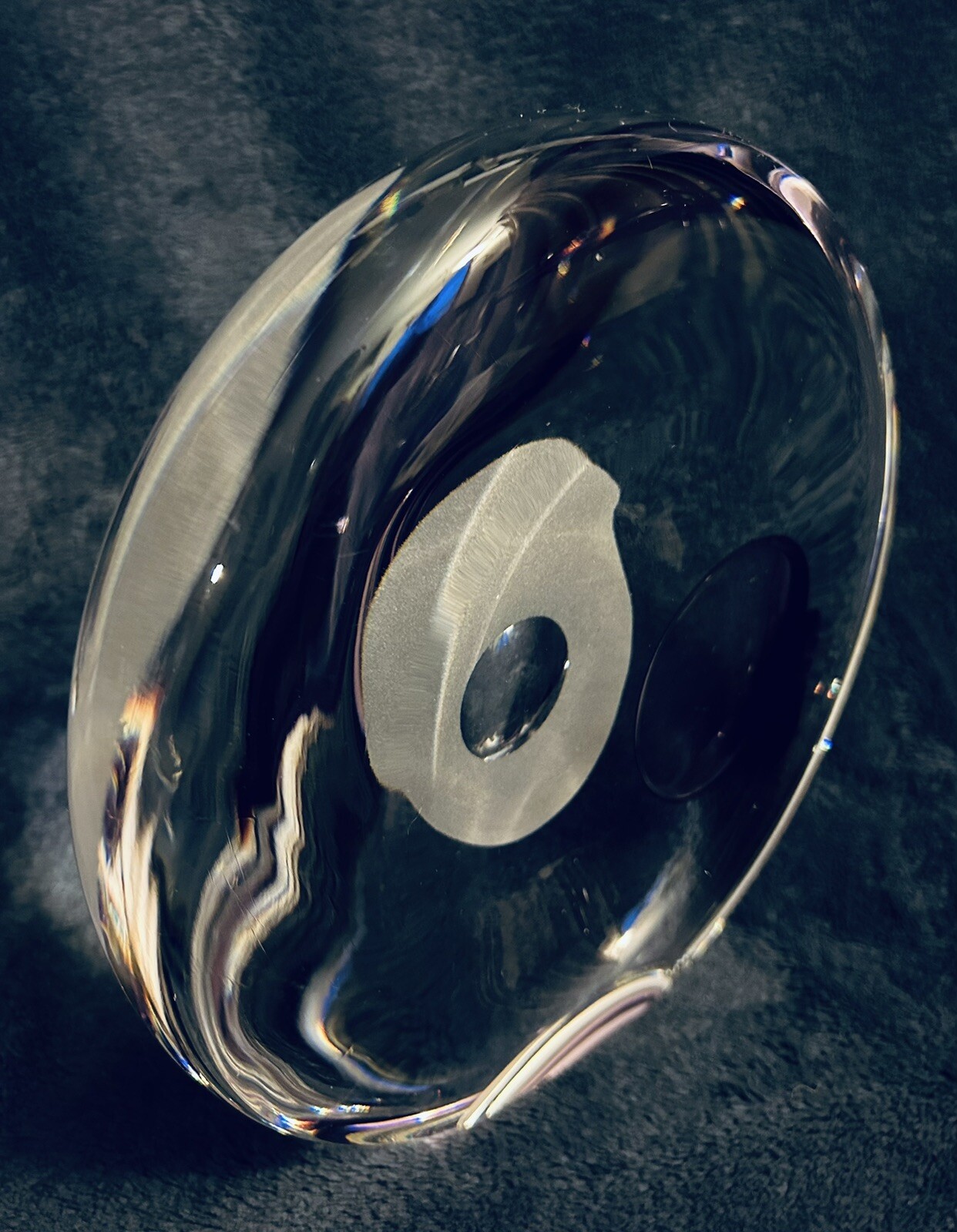 Glass Sculpture By Hanne Dreutler (1972-2009) for Studio Ähus Sweden 7.25”x7.25”
