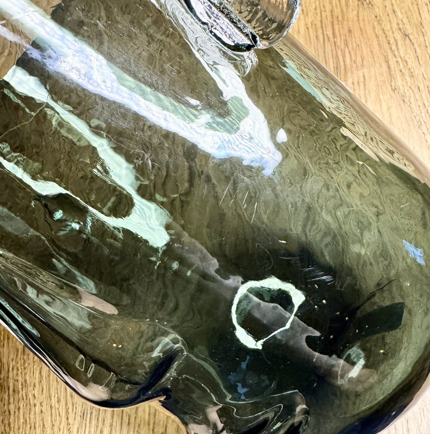 Zodax California Smoky Art Glass Face Vase Modern Sculptural Contemporary Decor