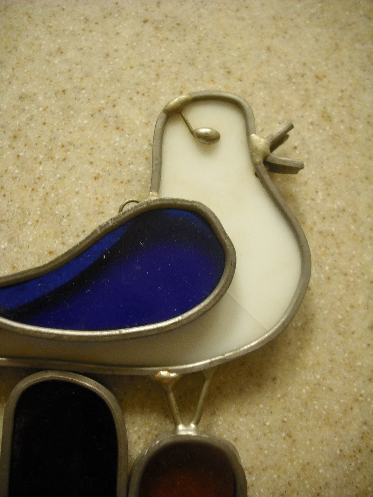 Larger Leaded Stained Glass Sea Gull Window Hanger