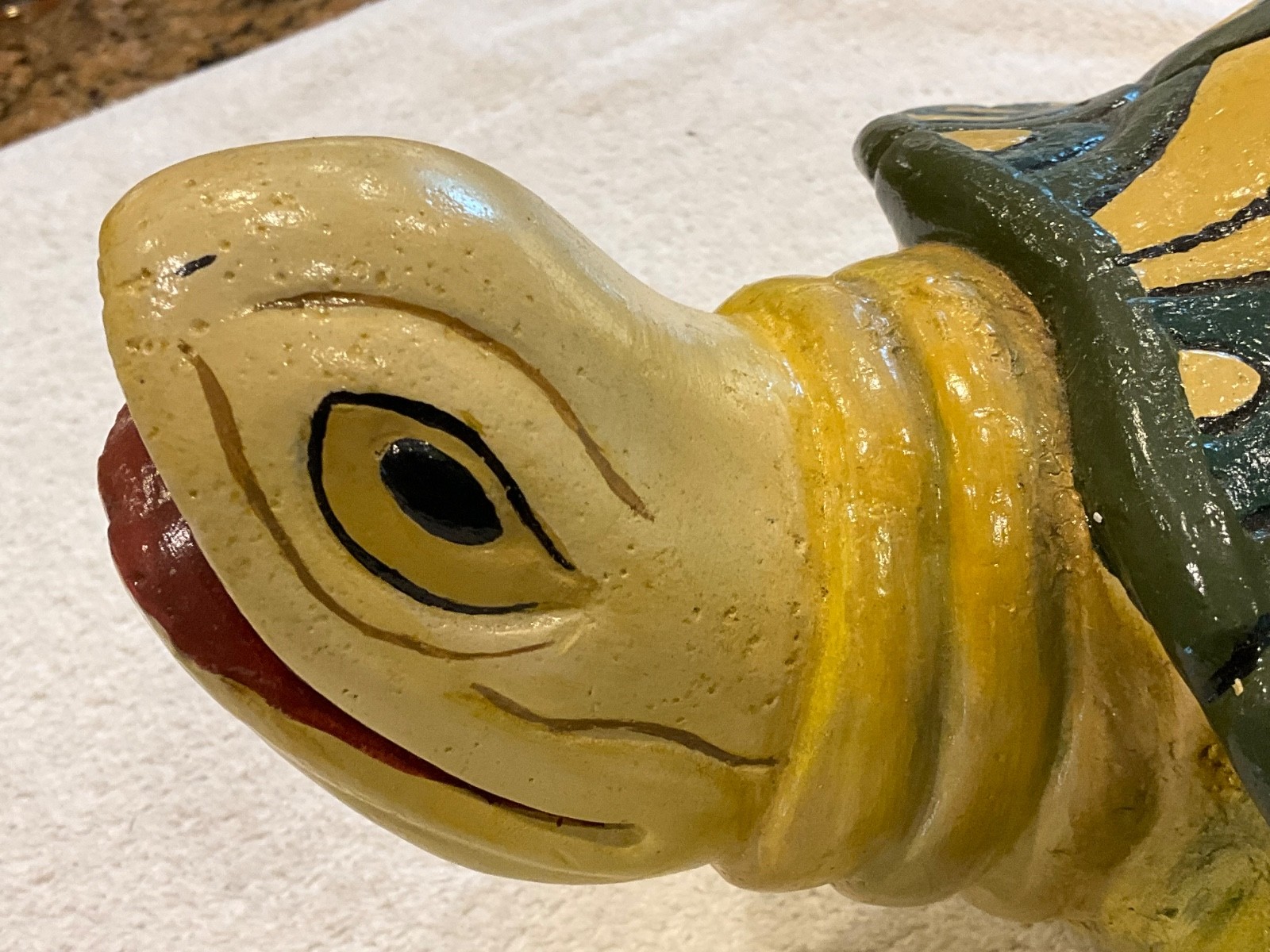 Vintage Brush-McCoy Pottery LARGE 15″ Turtle Figure / Garden Ornament MCM