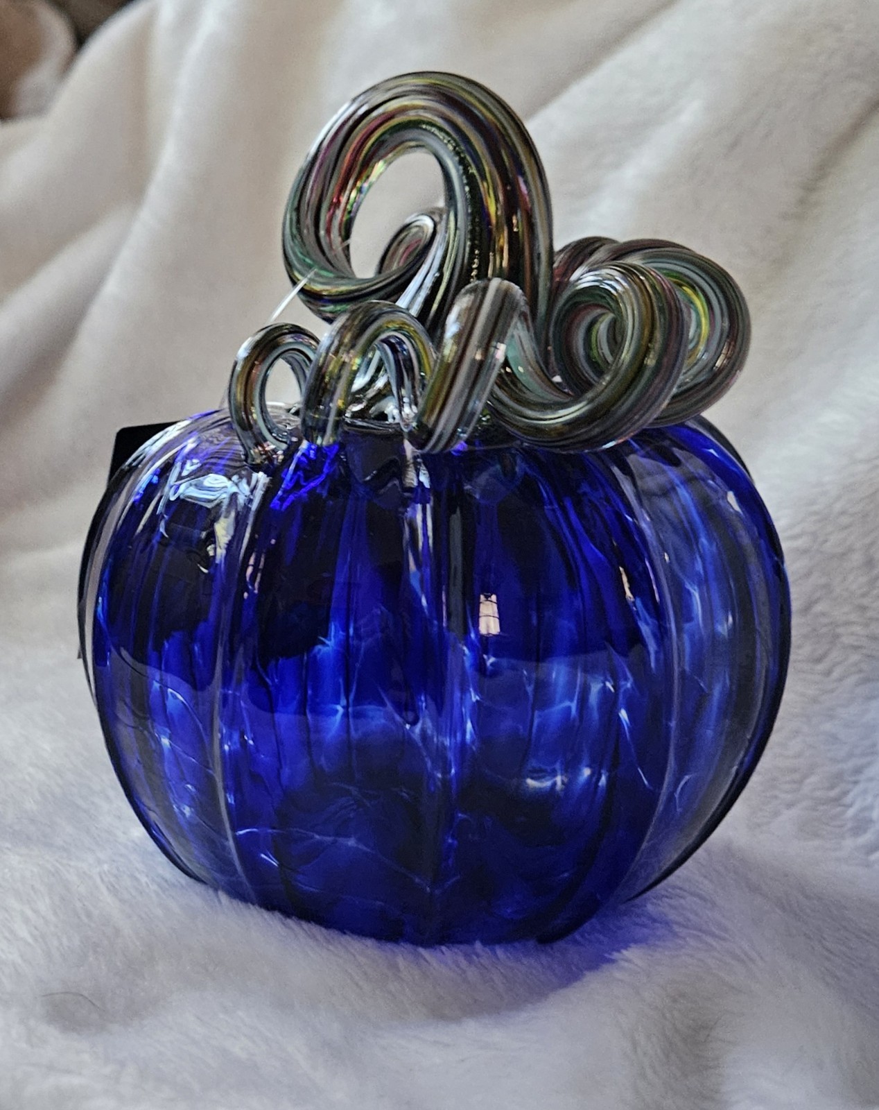 Luke Adams Glassblowing Studio Glass Pumpkin #3640 Small Squat