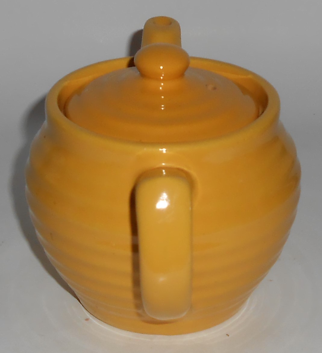 Bauer Pottery Ring Ware Yellow Individual Teapot