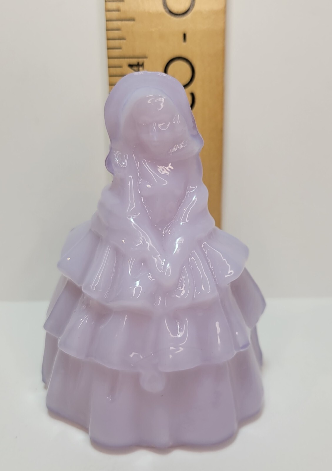Boyd Vintage Crystal Art Glass Figurine Louise Doll Pink Champagne 1980’s