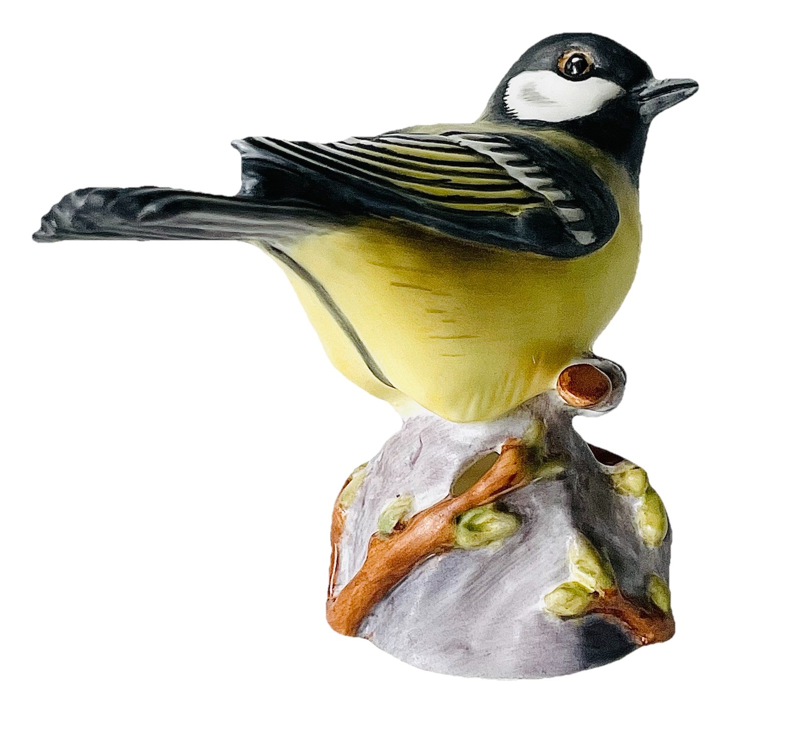 Vintage Royal Worcester Great Tit Bird Fine Bone China Figurine #3335 Perfect!