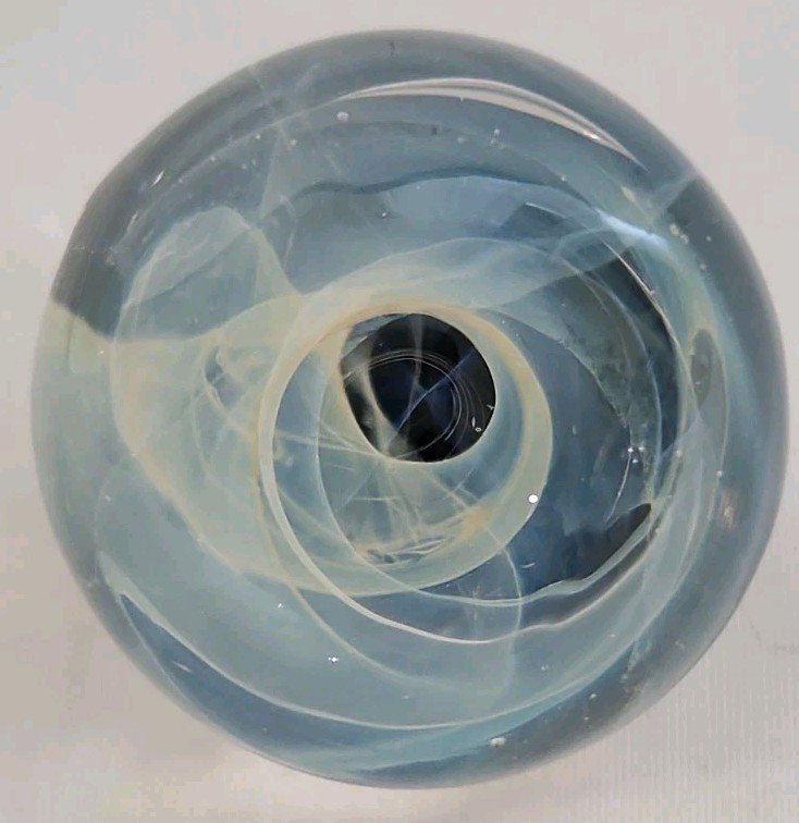 Hand Blown Galaxy Vortex Art Glass Marbles 1″T Lot Of 8 Variety Of Patterns EC