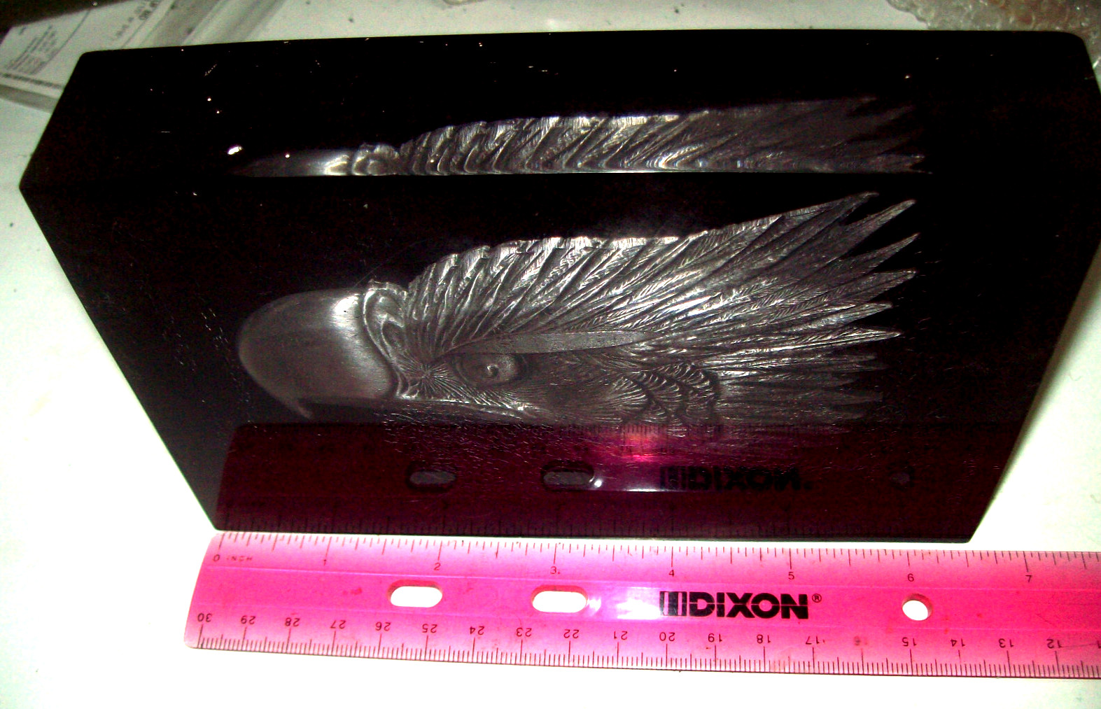 Eagle Head Paperweight 6 5/8 x 4 1/4 33 oz