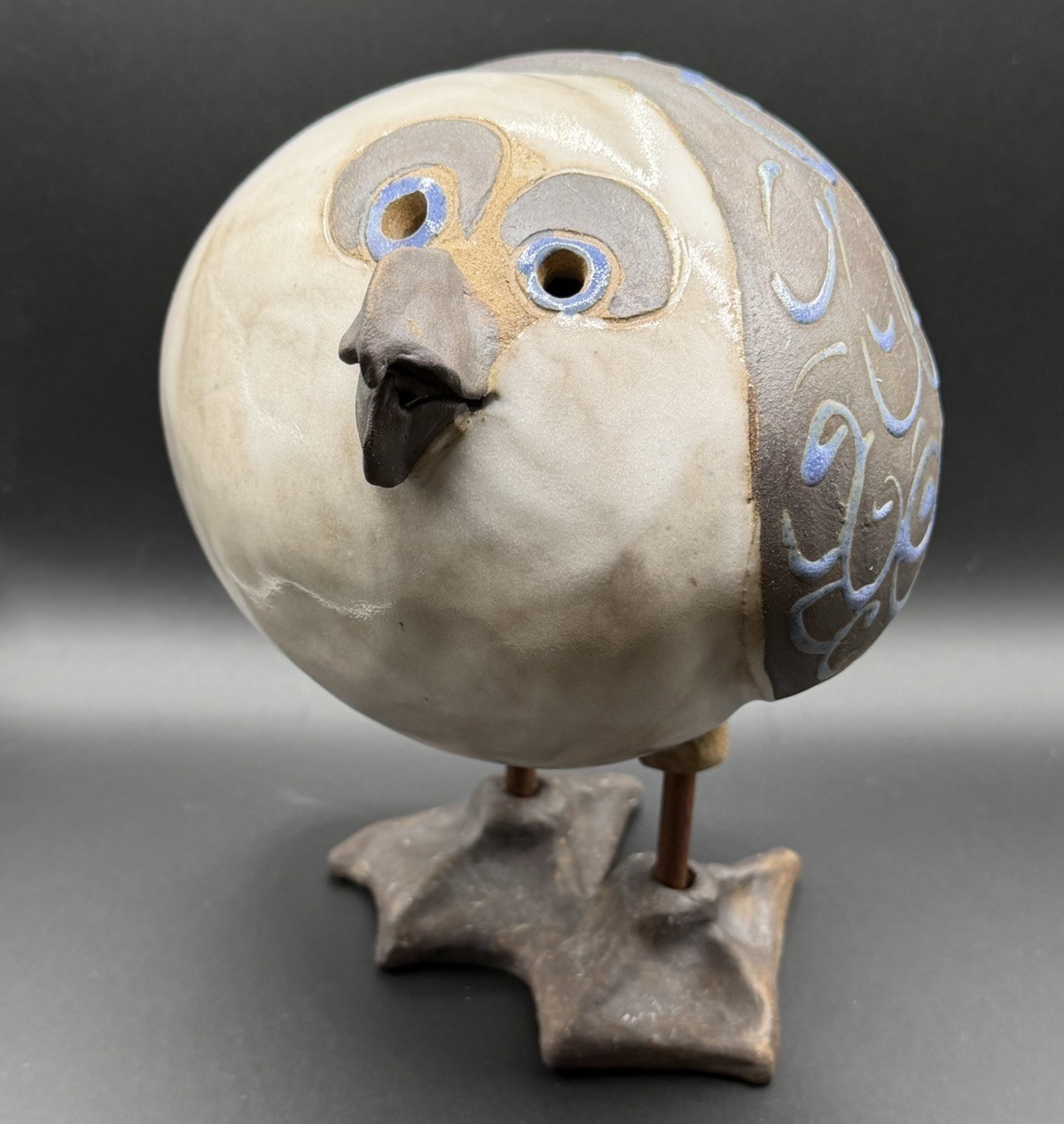 Susan Davis Studio Cape Cod Art Pottery Seagull Bird Signed 7” Tall 1996 Whimsy