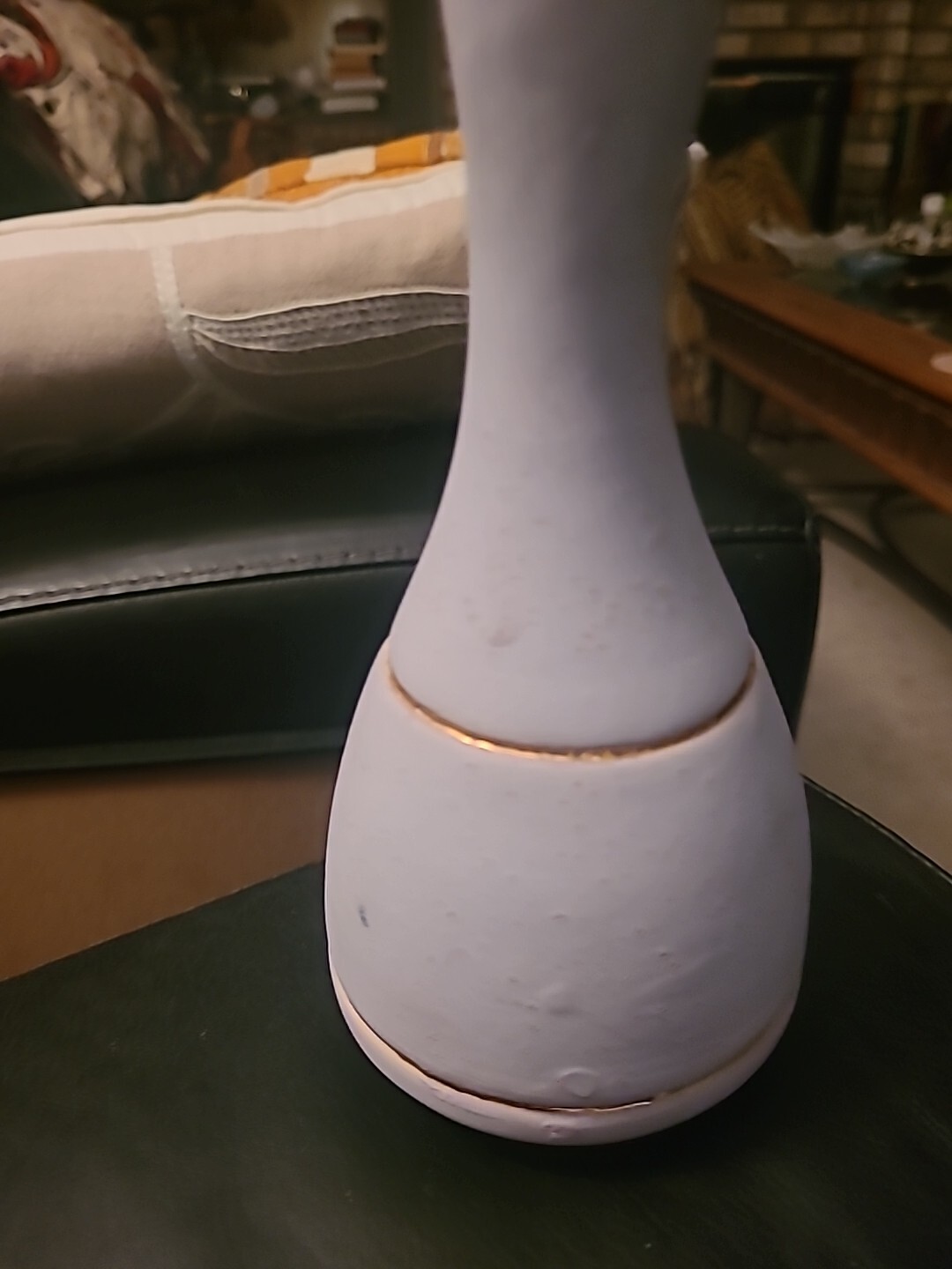 Southwestern Pottery Vase With Gold Inlaid 6.5 ” Tall
