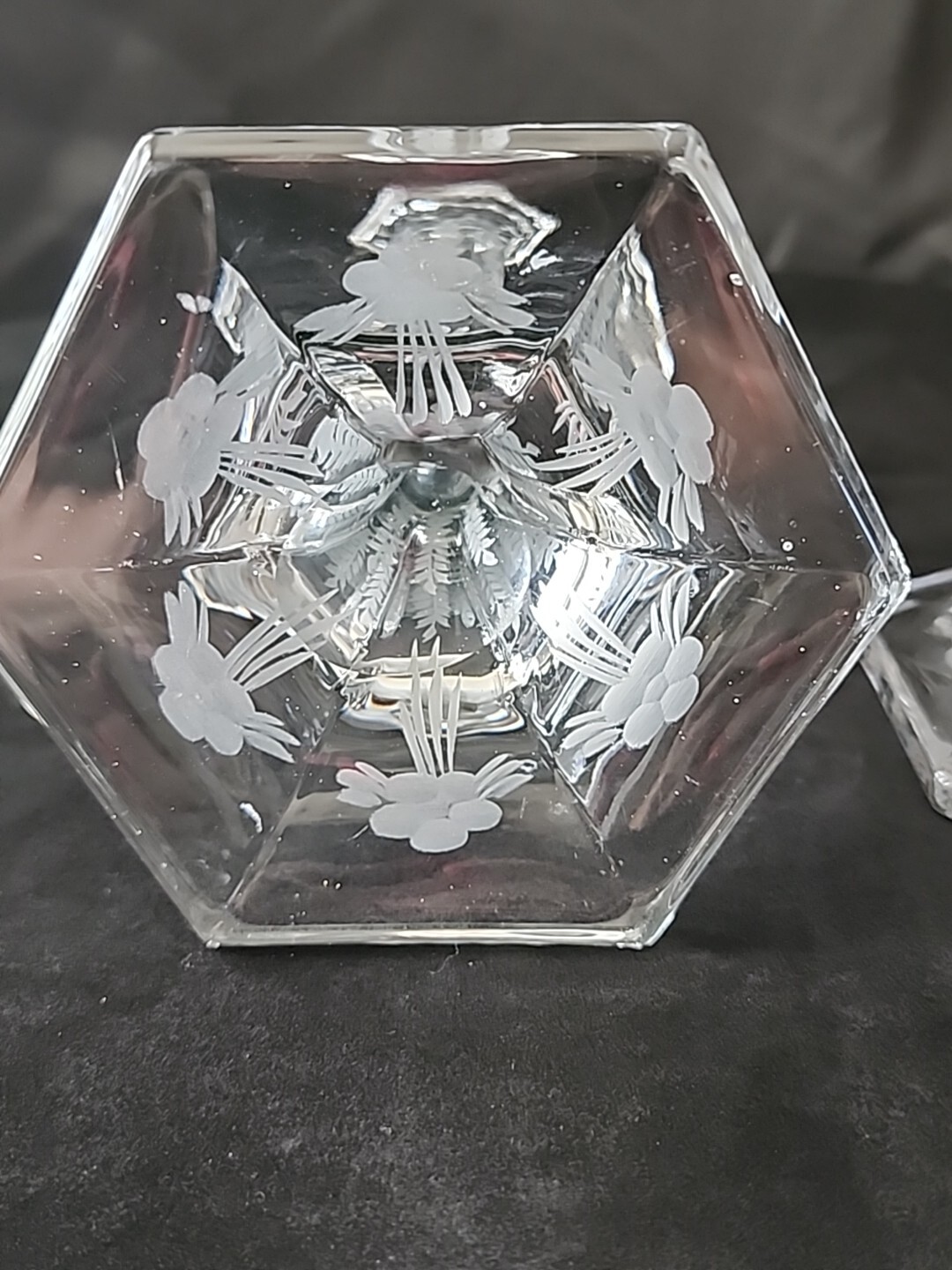 Clear Cut Glass Art Deco Candlesticks 8.5″ – Hobstar Pattern