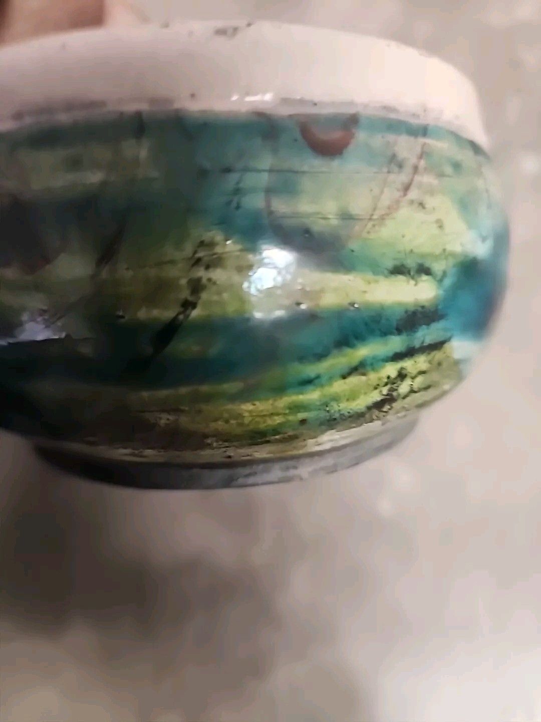 Vntg. Glazed Small Finger Bowl Signed Please See Photos For Additional Info