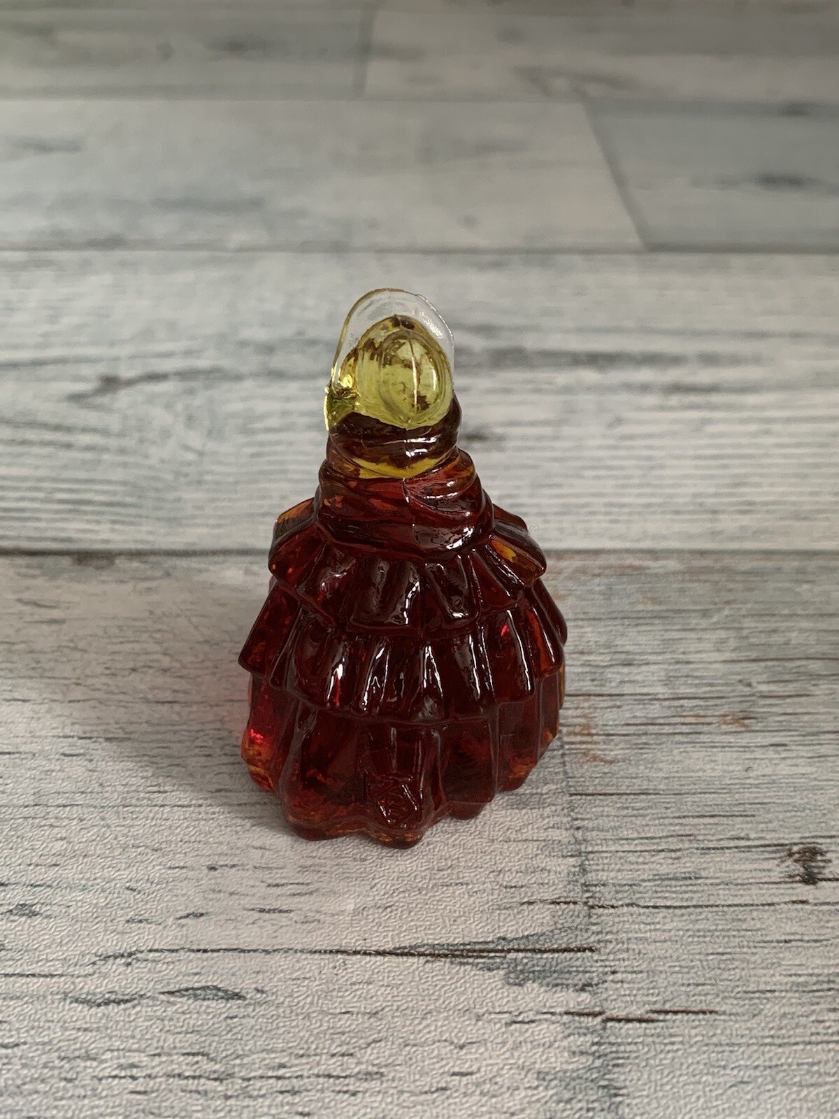 Nancy – 2″ Tall Red/Yellow GLASS DOLL – Boyd Miniature Figurine UV GLOW!