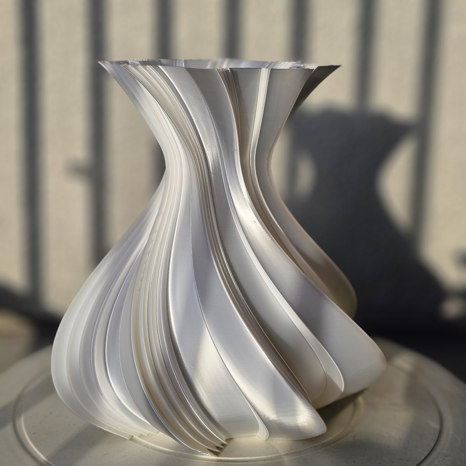 Modern Spiral 3D Printed Vase Sculptural Decorative Dry and LEGO Flower Vase