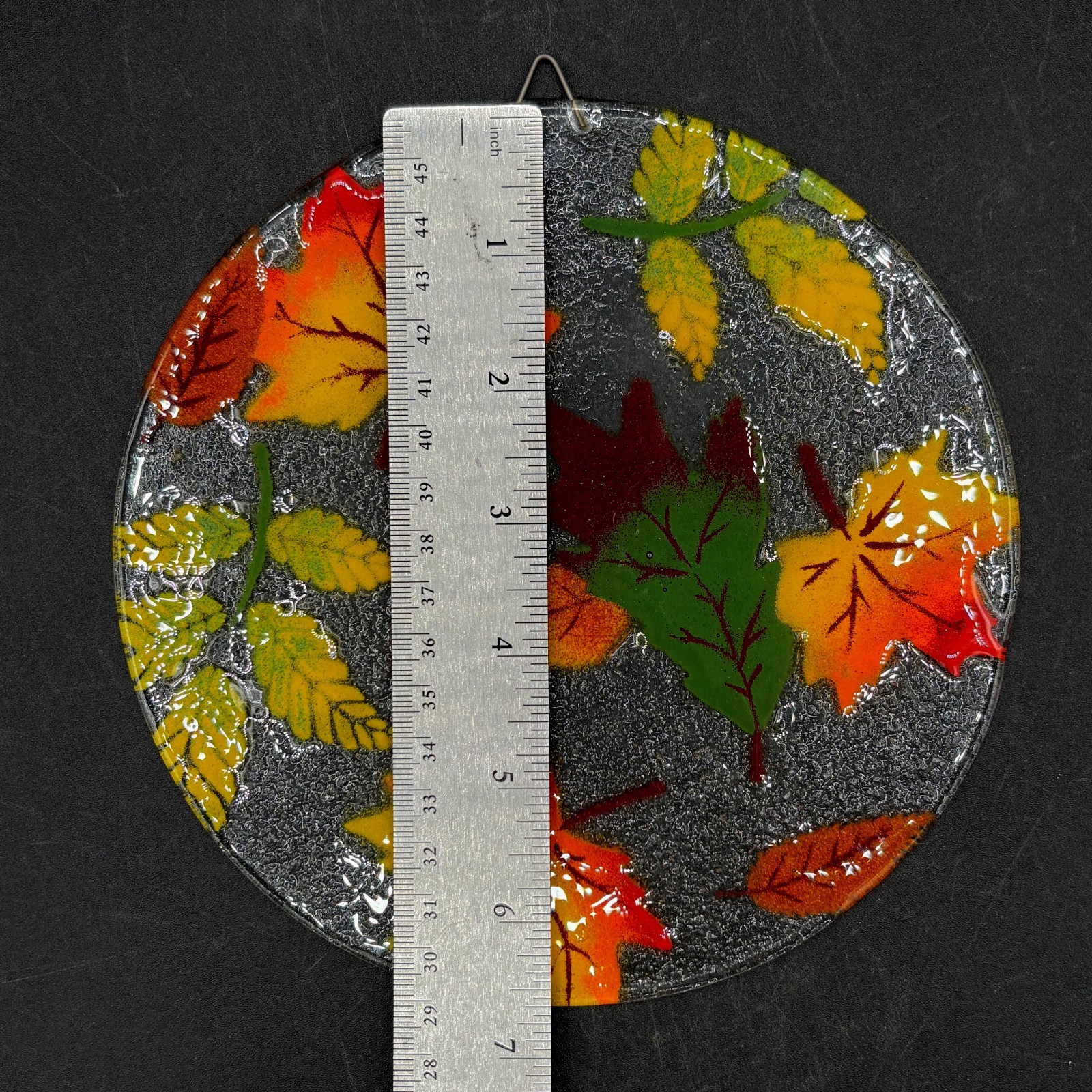 Richmond Glass Works Fused Glass Autumn Leaves Large Suncatcher Hanging Ornament