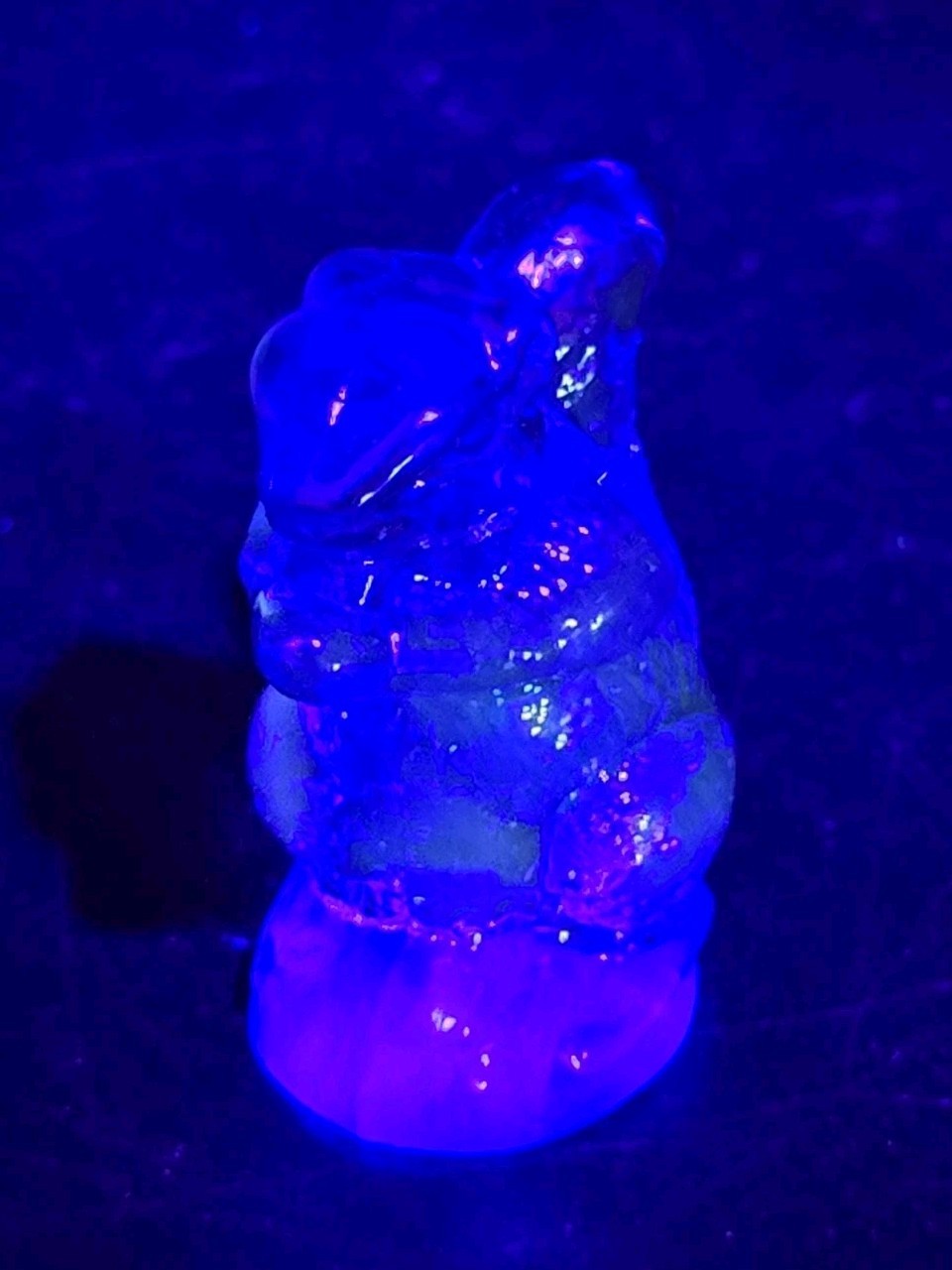 Vintage blue cobalt glass squirrel figurine