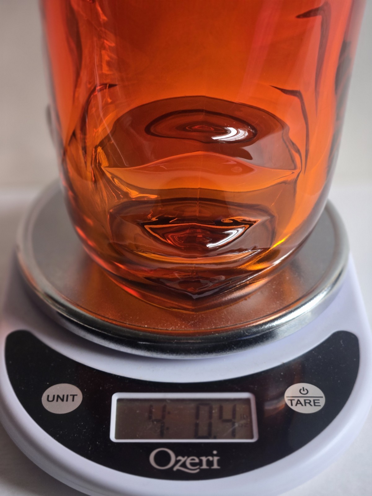 MID-CENTURY VINTAGE 12″ TALL GLASS VASE ORANGE PERSIMMON LARGE SIZE HEAVY 4LB