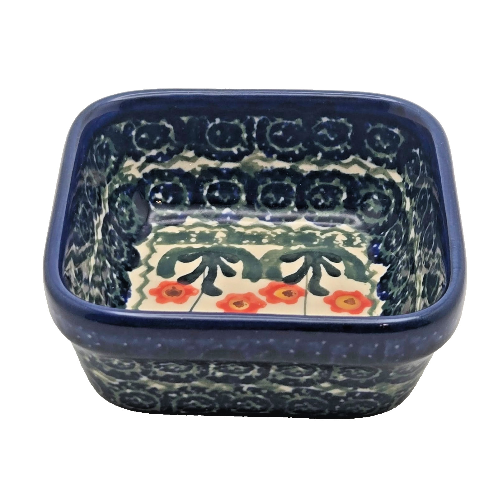 Boleslawiec Polish Pottery 3″ Handmade in Poland E. K-52 Trinket Dish