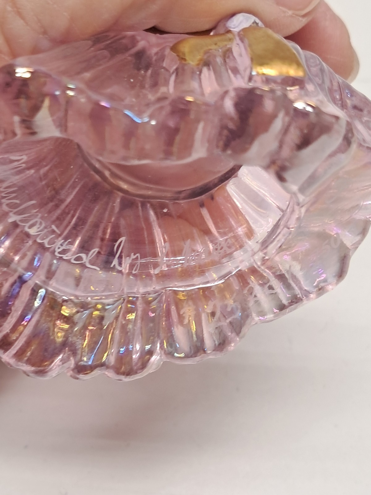 Fenton Glass Legendary Fashions Pink Flapper Dress & Box Limited Edition