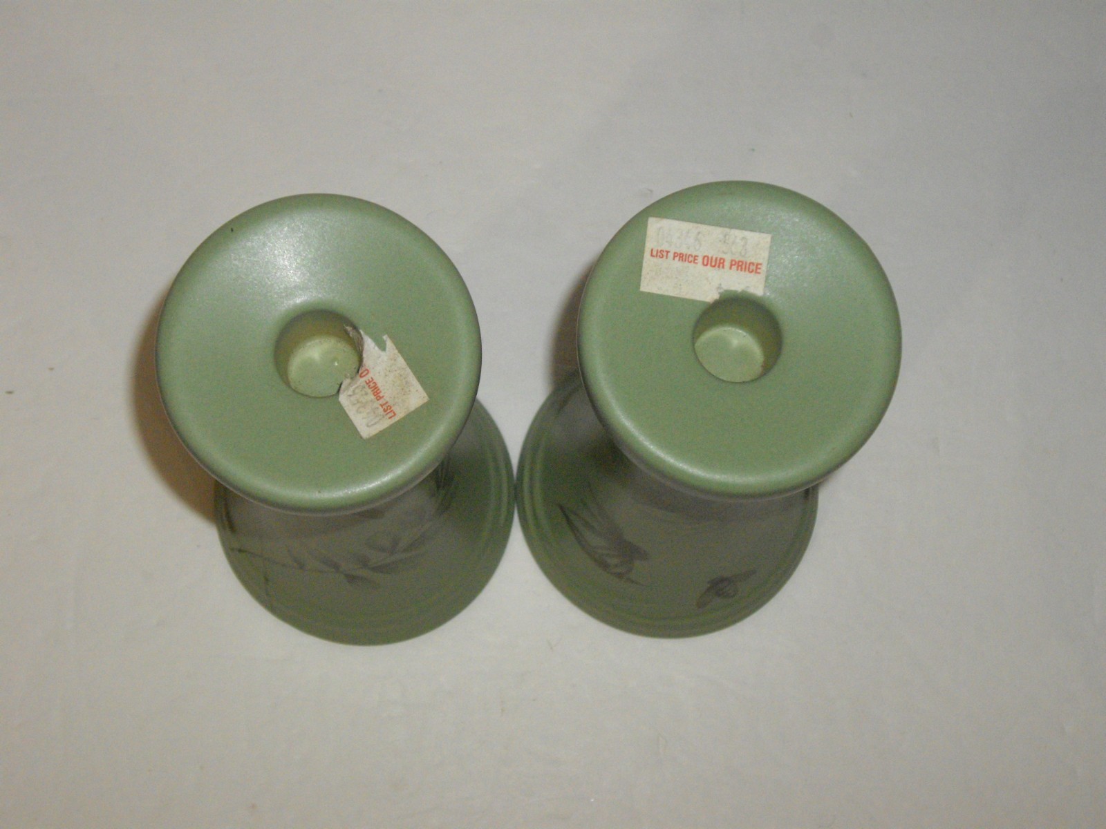 Pfaltzgraff Stoneware Naturewood 8 3/4″ Tall Candle Holders set of 2 VNT USA