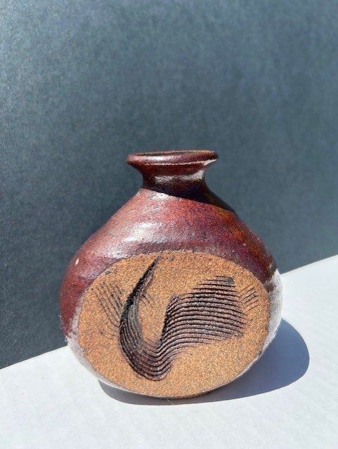 Handmade Brutalist Style Pottery Vase