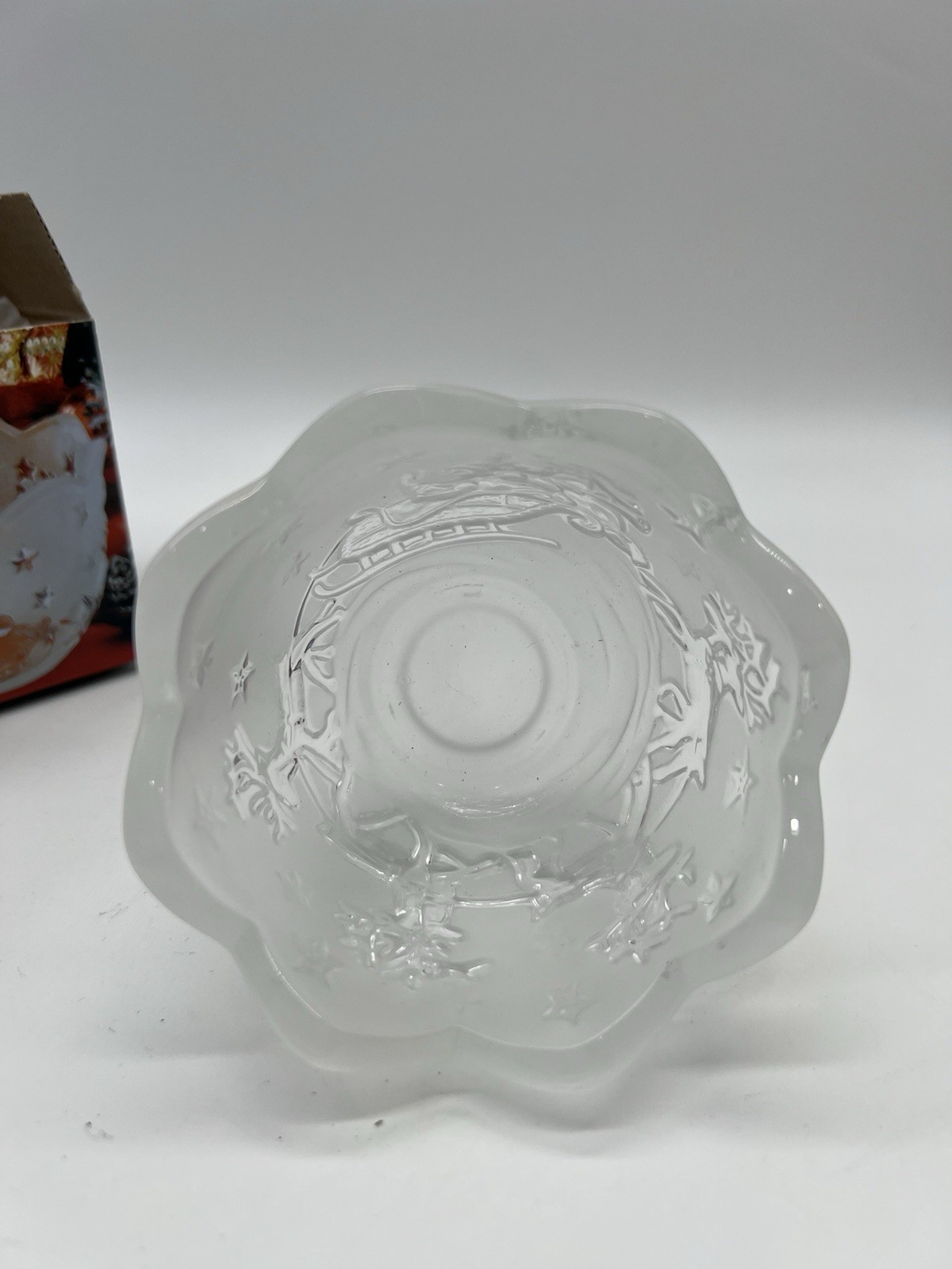 Mikasa Santa’s Flight Votive Candle Holder 3″ Holiday Christmas Made in Germany