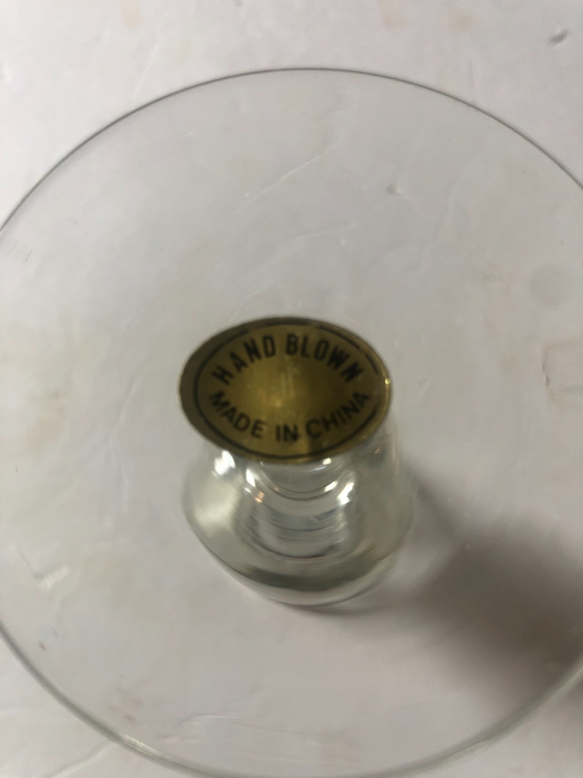 Vintage Set of 2 Clear Glass Hand Blown 5″ Candlestick Holders