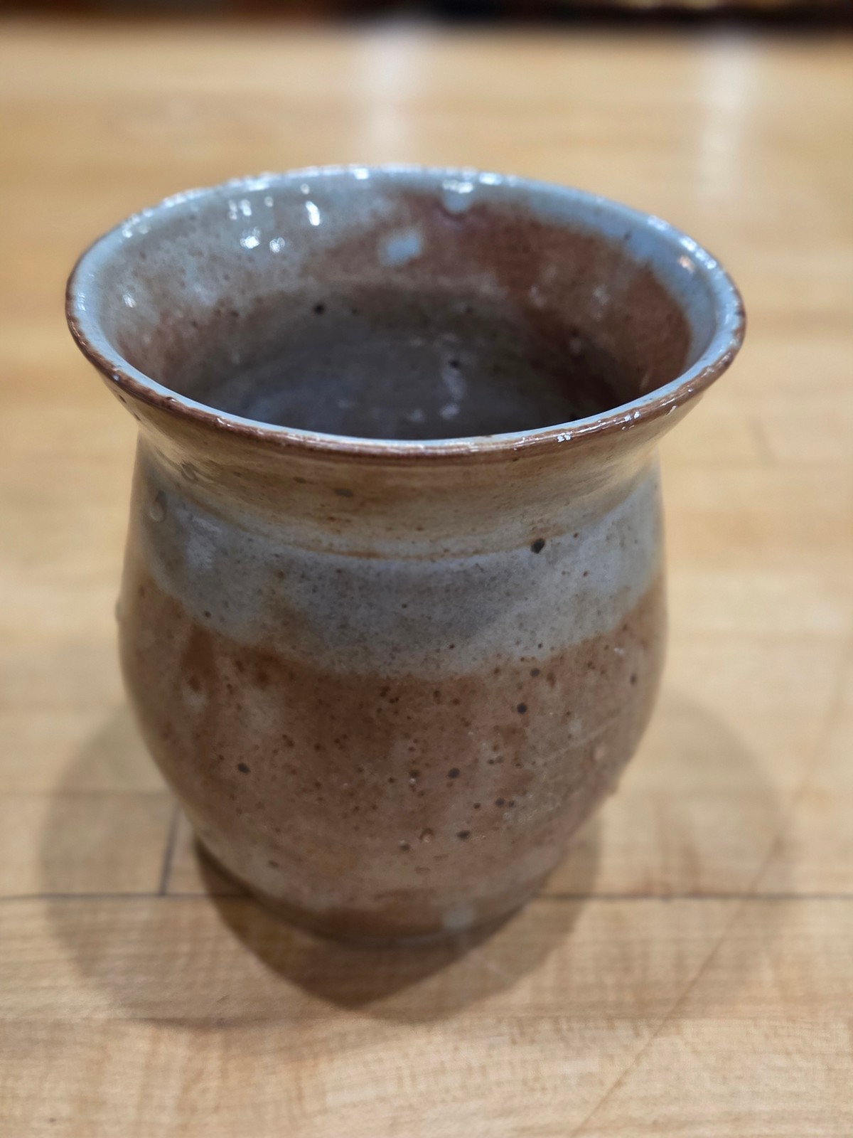 Vintage RDB Signed Speckled Stoneware Studio Pottery Vase Mug