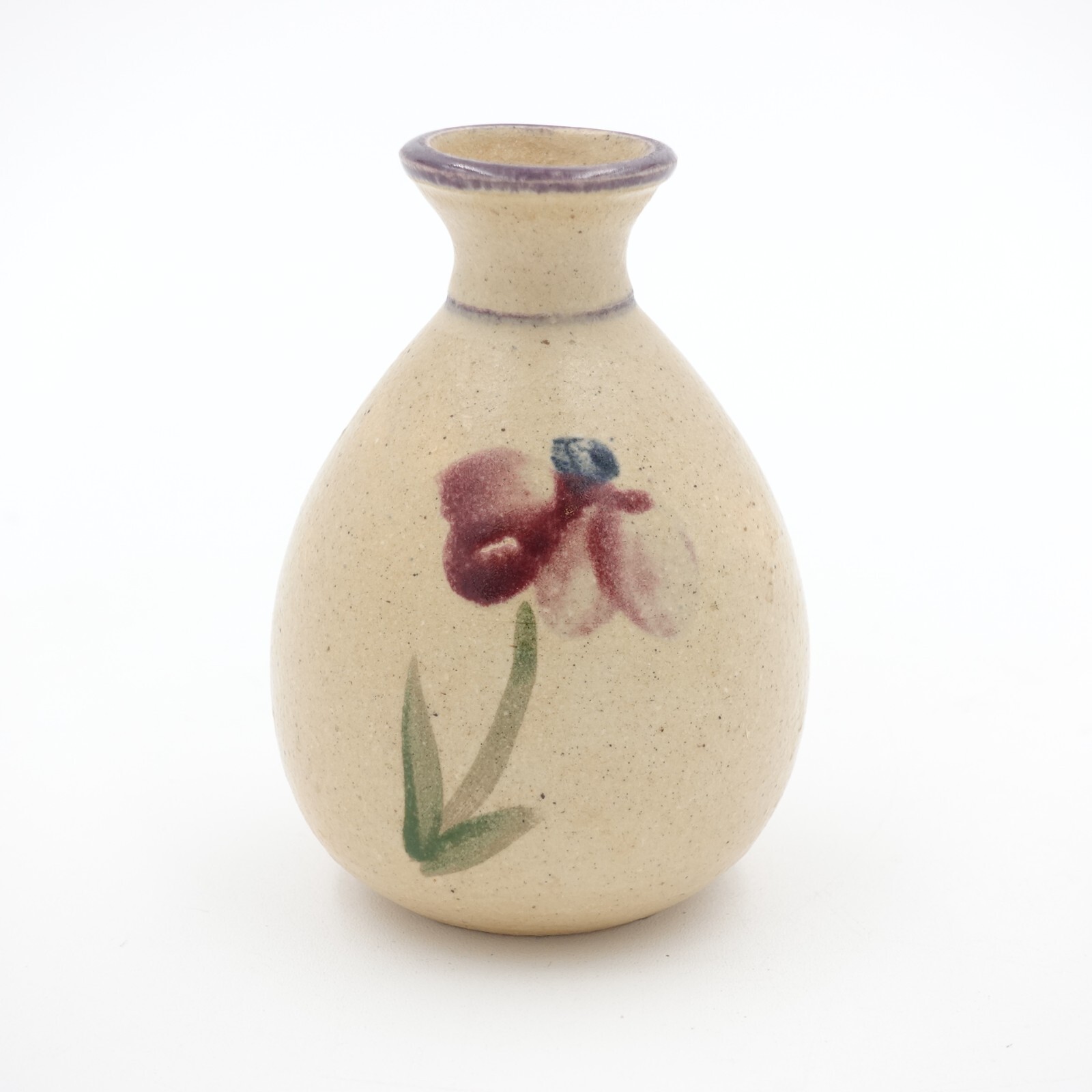Weed Pot Bud Vase Harmony Pottery Signed Sharalyn New Harmony Indiana 3.3/8 Tall