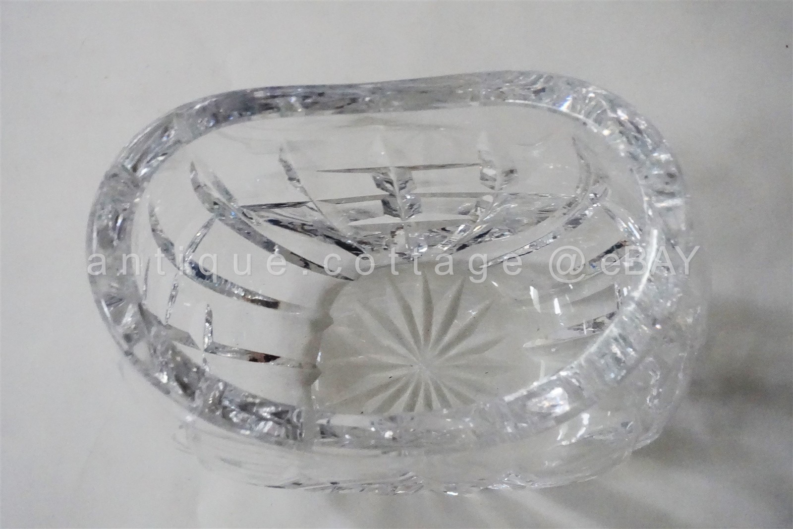 WATERFORD CRYSTAL VASE 4.25″ tall SIGNED acid stamped bubbles in glass