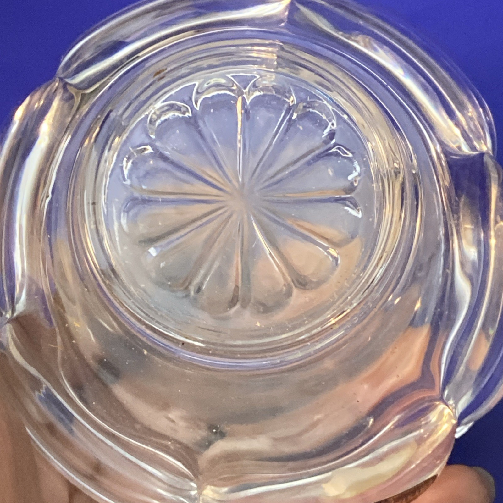 Vintage Deplomb Decorative Lead Crystal Trinket, Jewelry Container Rose. V84