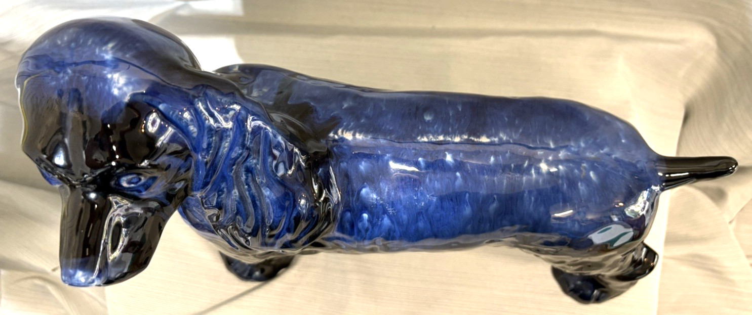 Vintage Blue Mountain Pottery Standing Spaniel Dog Canadian Art Pottery Figurine