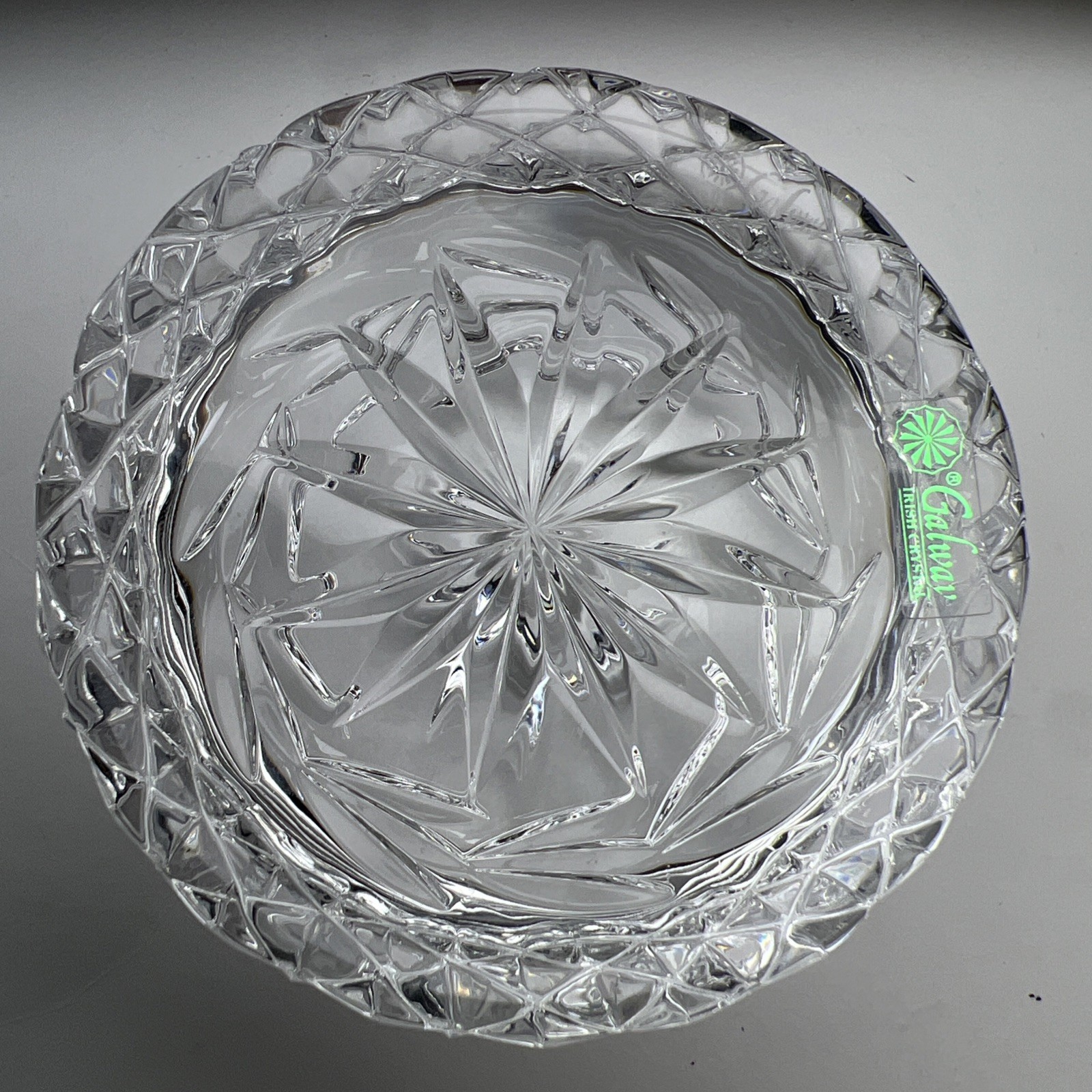 Galway Irish Crystal Art Glass Paperweight Over 24% Sparkling 3 1/2” Diameter