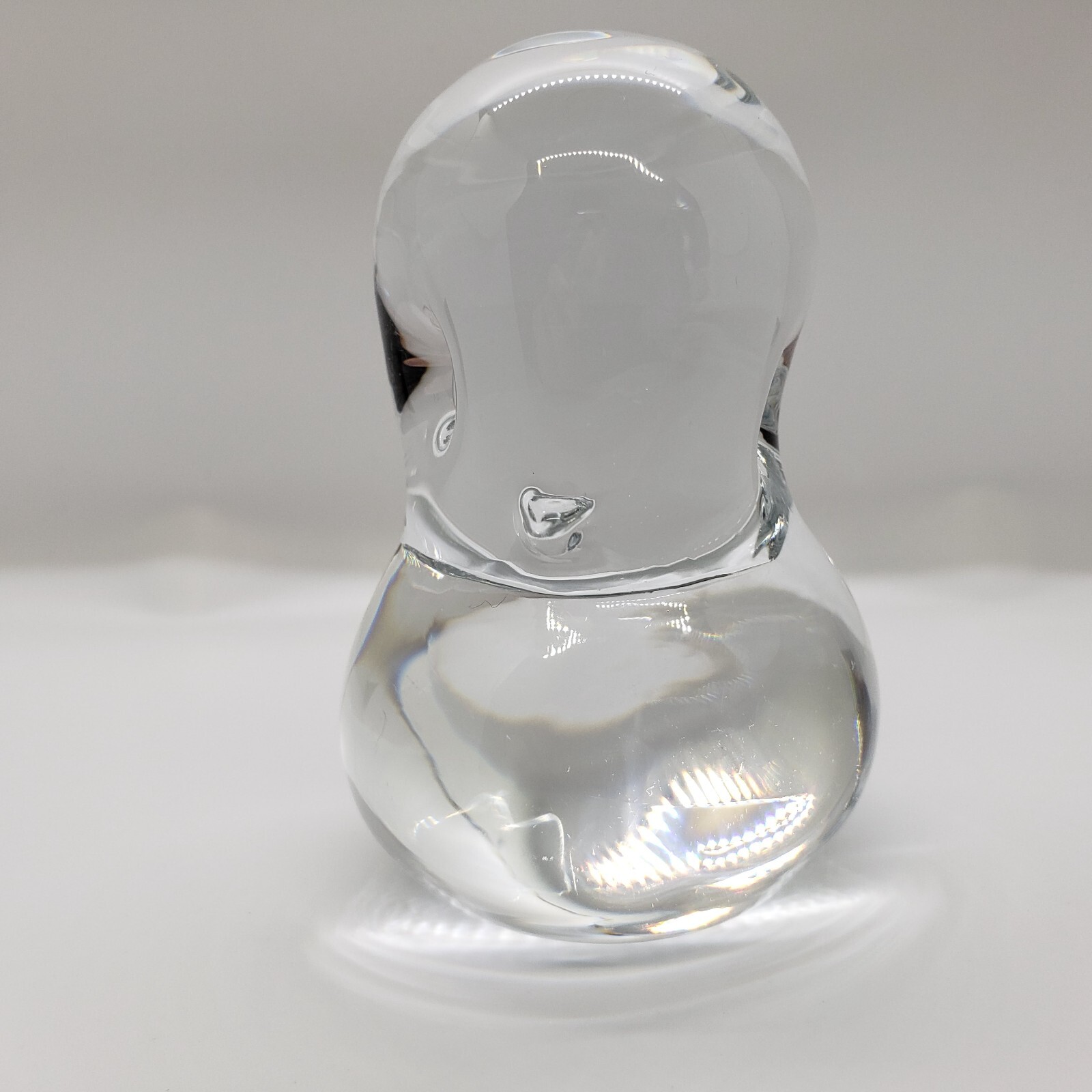 Clear Glass Baby Chick Figurine Paperweight