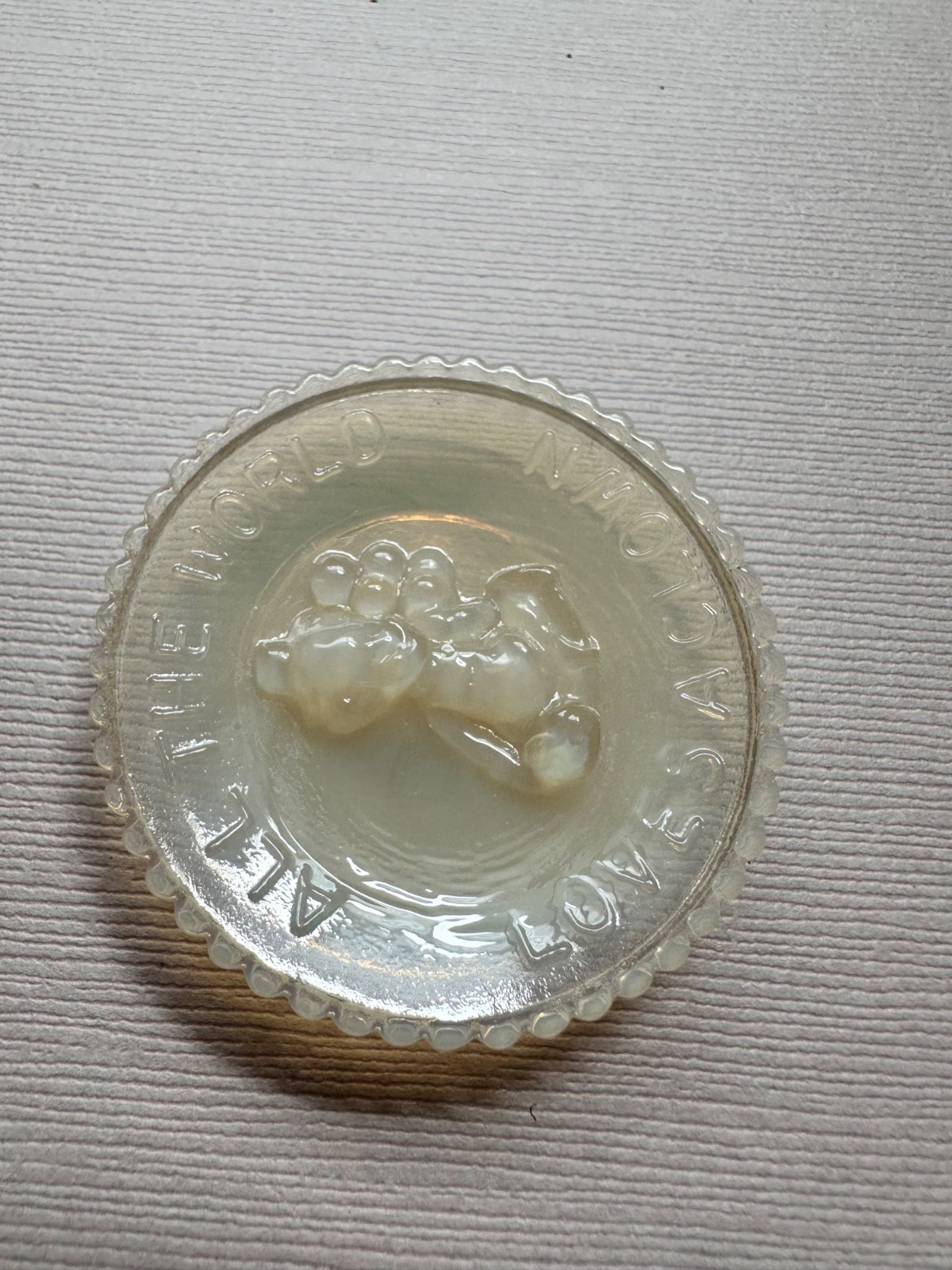 Mosser Glass Pee Wee Clown Plate All World Loves A Clown Letter F