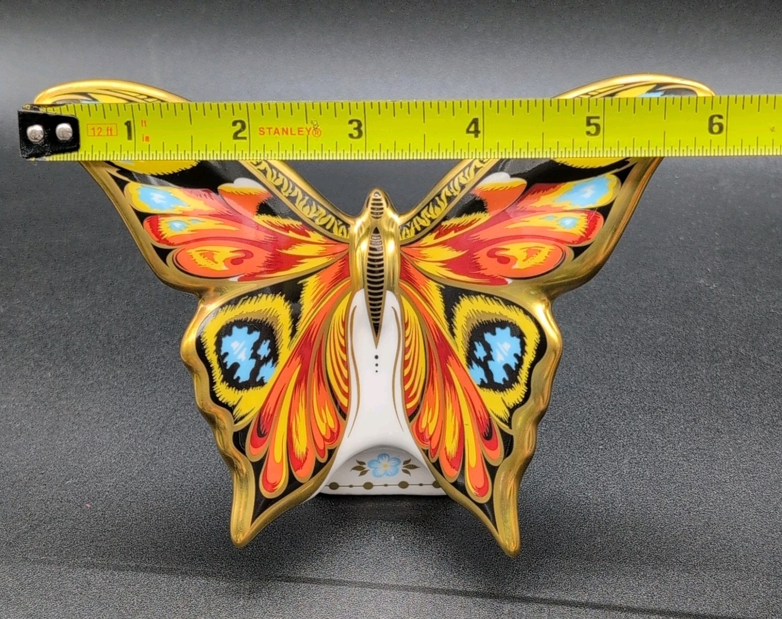 RARE Royal Crown Derby Peacock Butterfly Paperweight Gold Stopper Collectors 1st