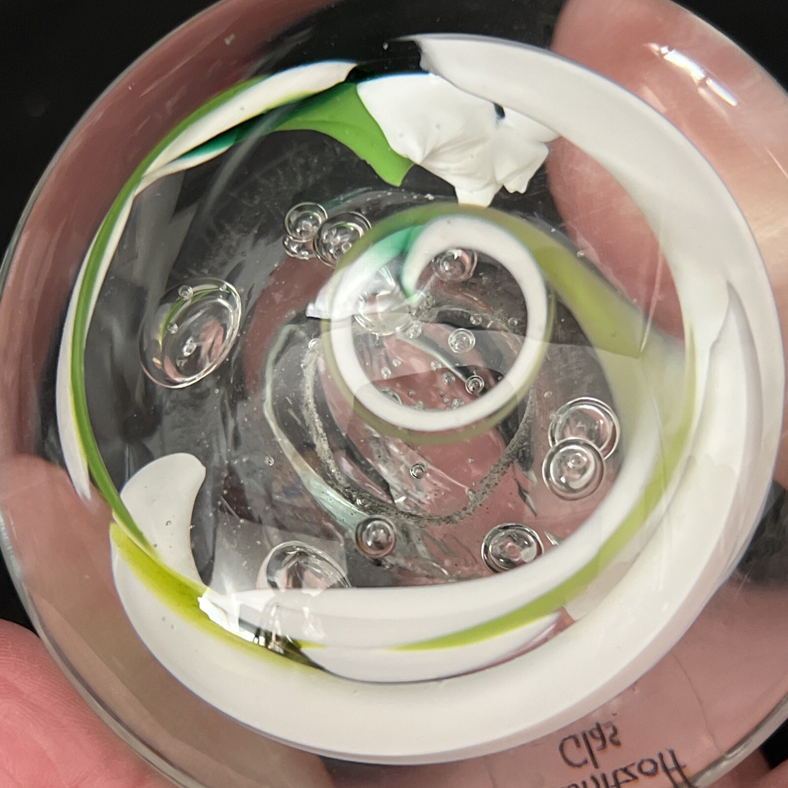 Kusnitzoff Glas Danmark Paperweight Art Glass 3.25 Inches INV 1