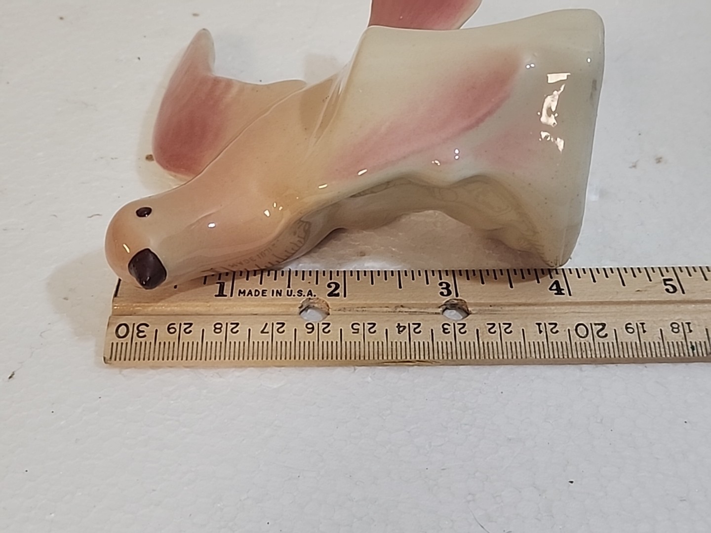 VTG Royal Copley Swallow Bird Tree Stump Figurine Pink Mauve MCM 1950’s Ceramic
