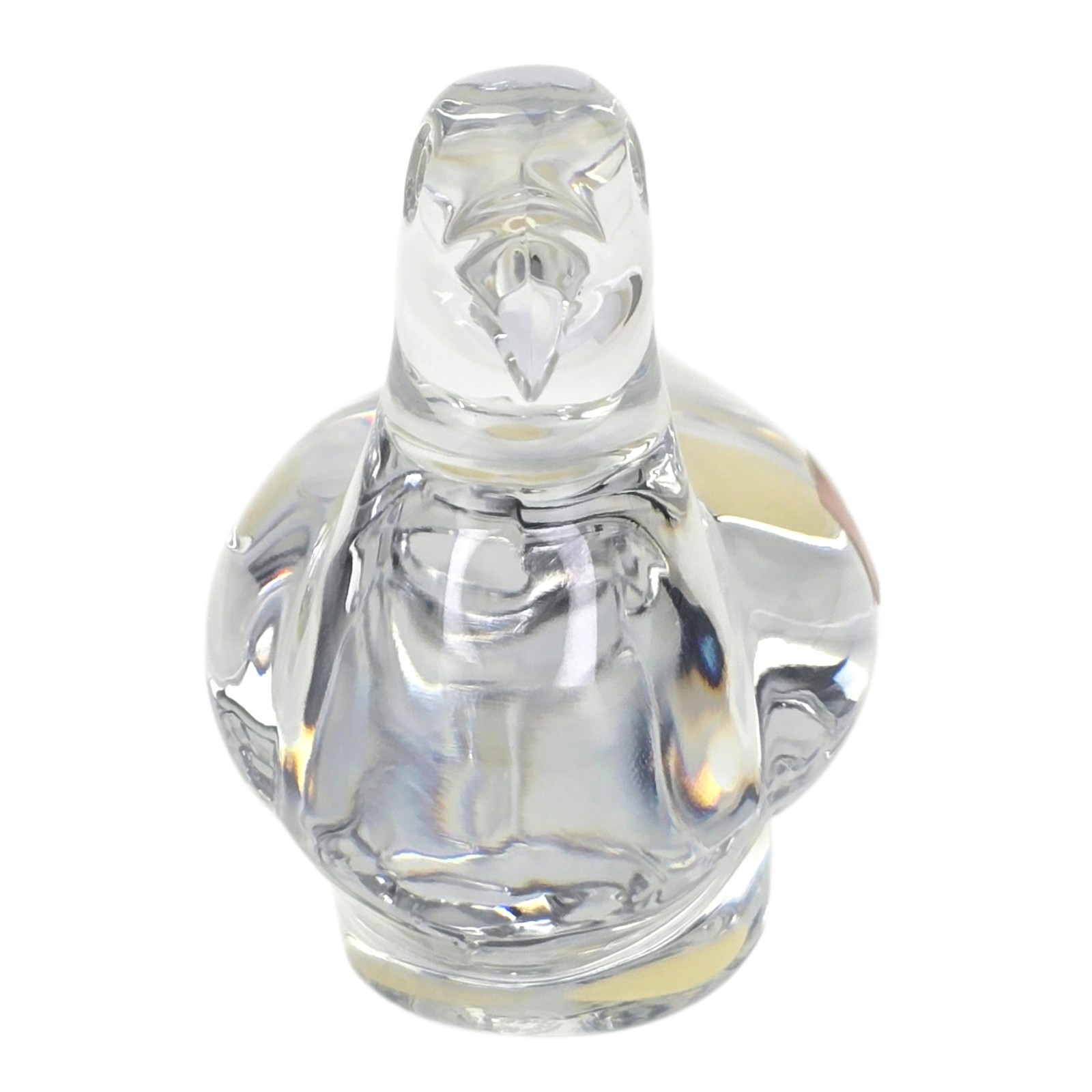 Vintage Retired Baccarat Crystal Turtle Dove Bird Figurine Clear Glass France