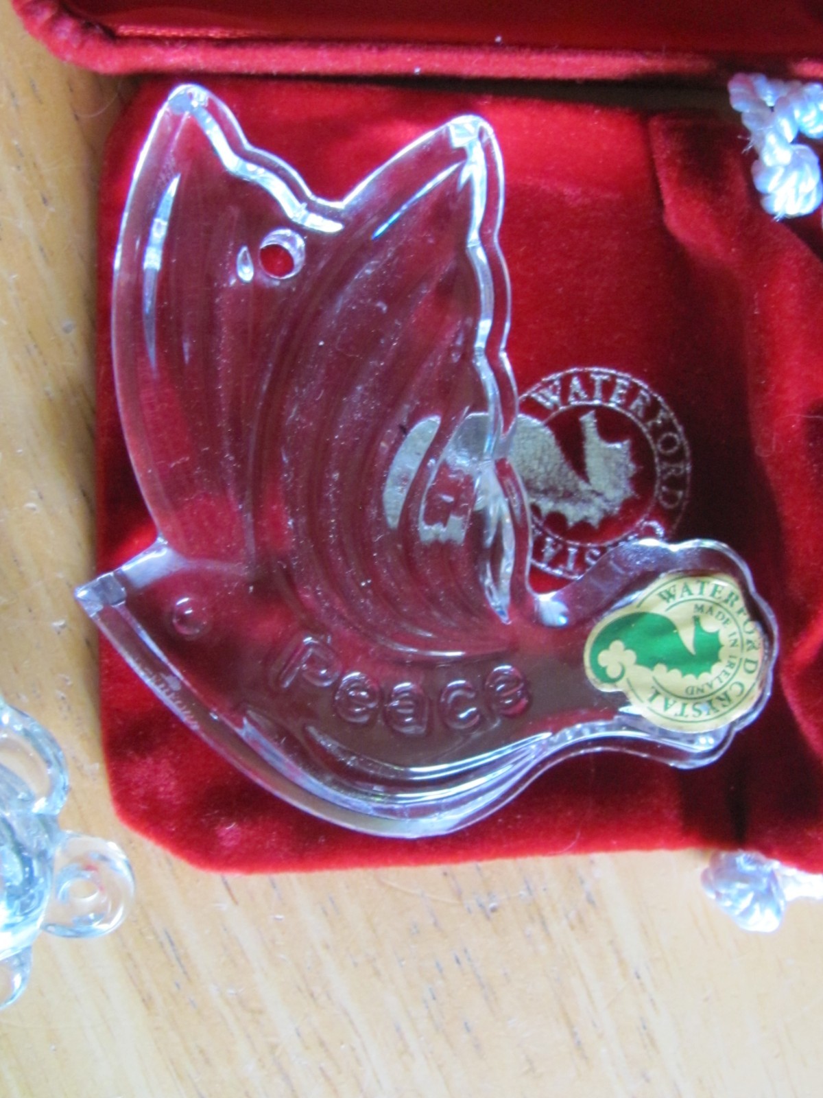 4 Waterford Crystal Glass Group 4″ Bud Vase Desk Clock Ornaments Peace & Bear